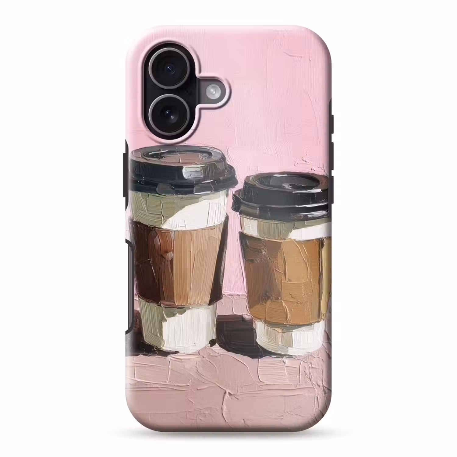 Koffiebekers - Deksel - Verf - Textuur Toughcase MagSafe Apple iPhone 17 klein -3d