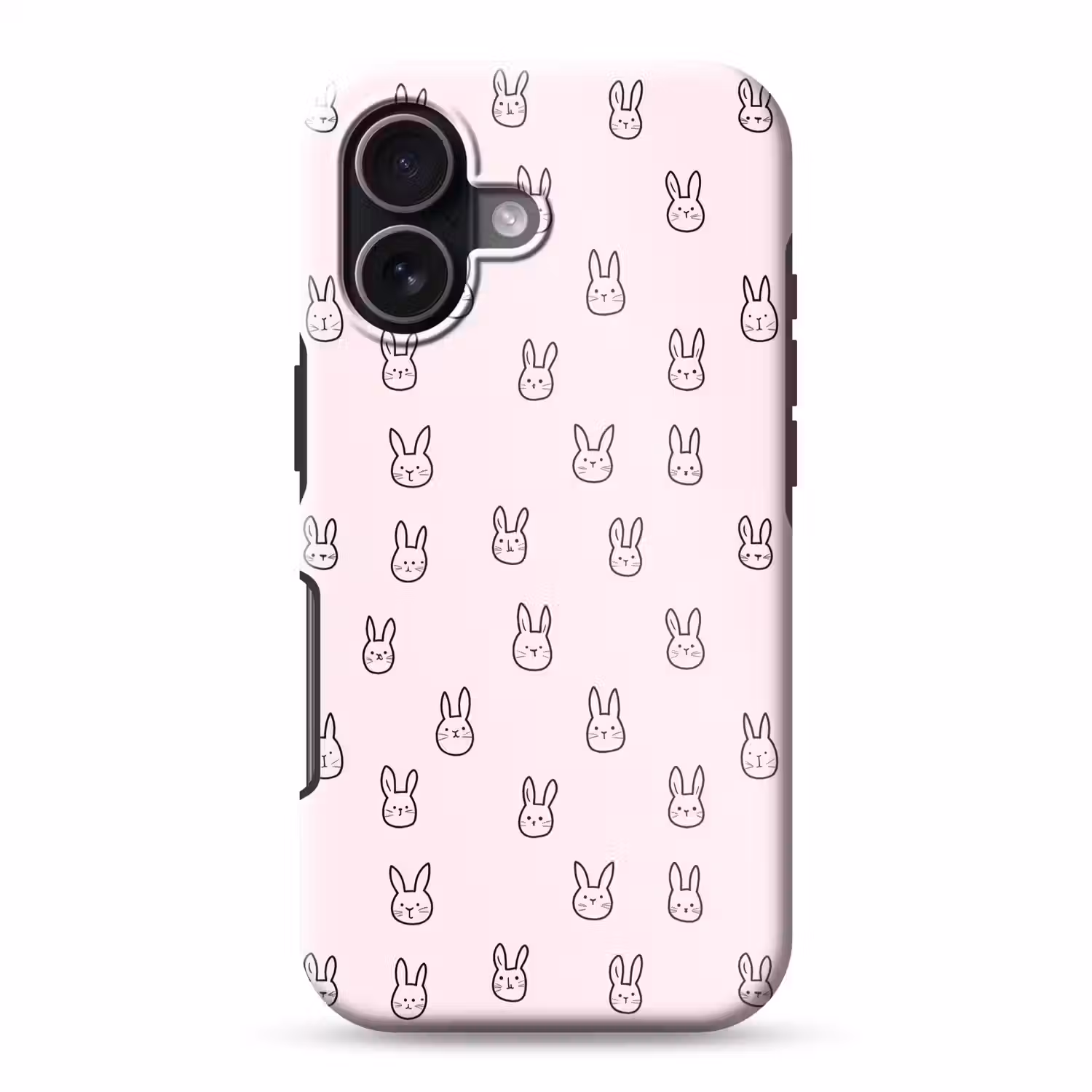 Konijnen - Minimalistisch - Roze Toughcase MagSafe Apple iPhone 17 klein 1017 -3d