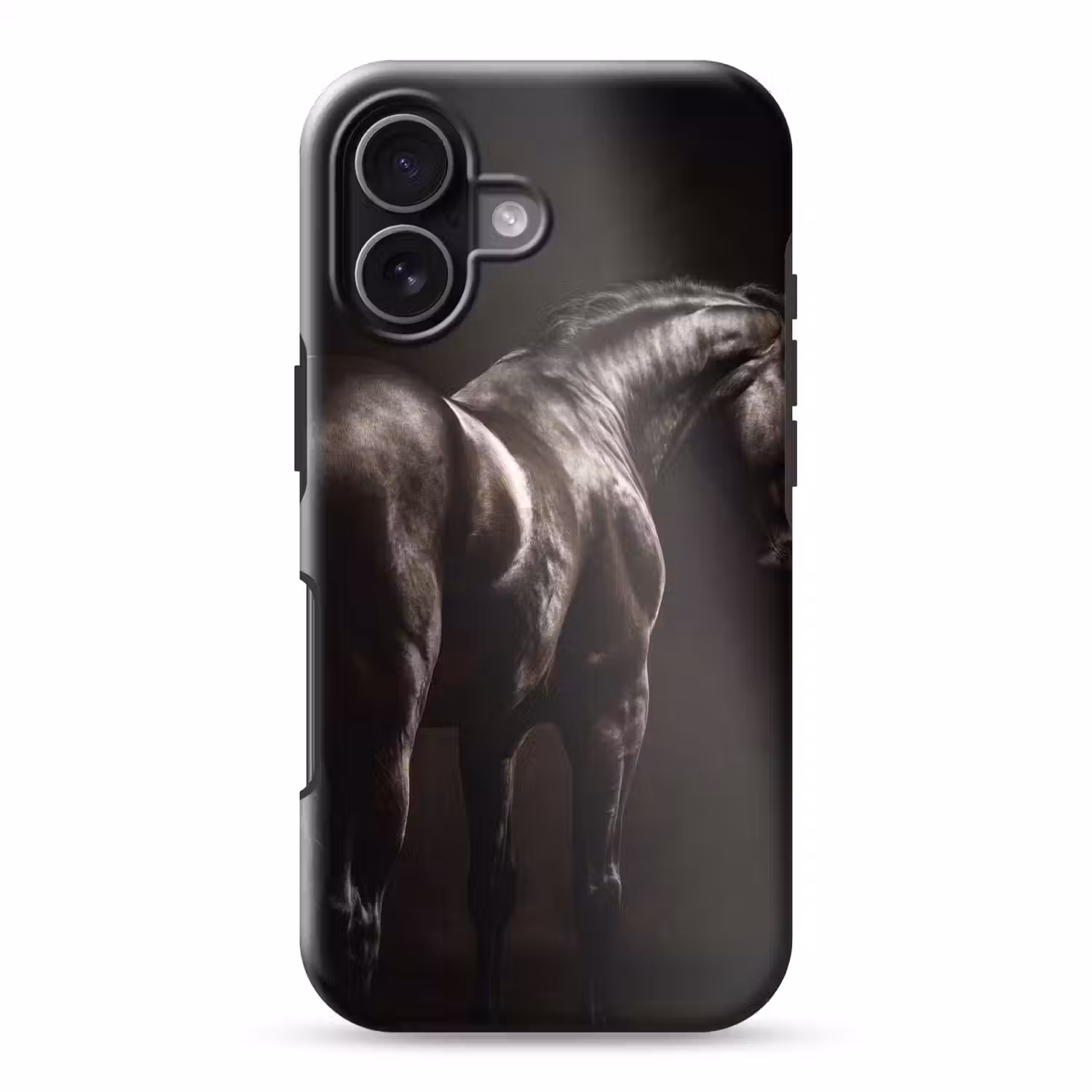 Krachtig - Paard - Donker Toughcase MagSafe Apple iPhone 17 klein -3d