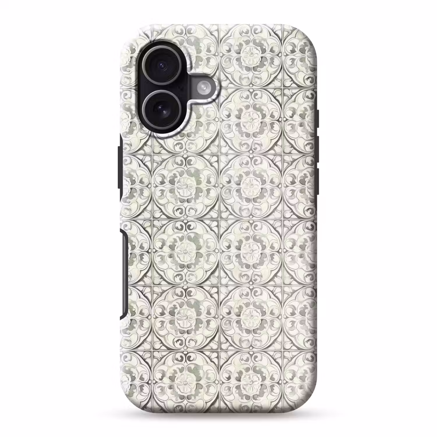 Krulornament - Tegel - Groen Toughcase MagSafe Apple iPhone 17 klein 1017 -3d