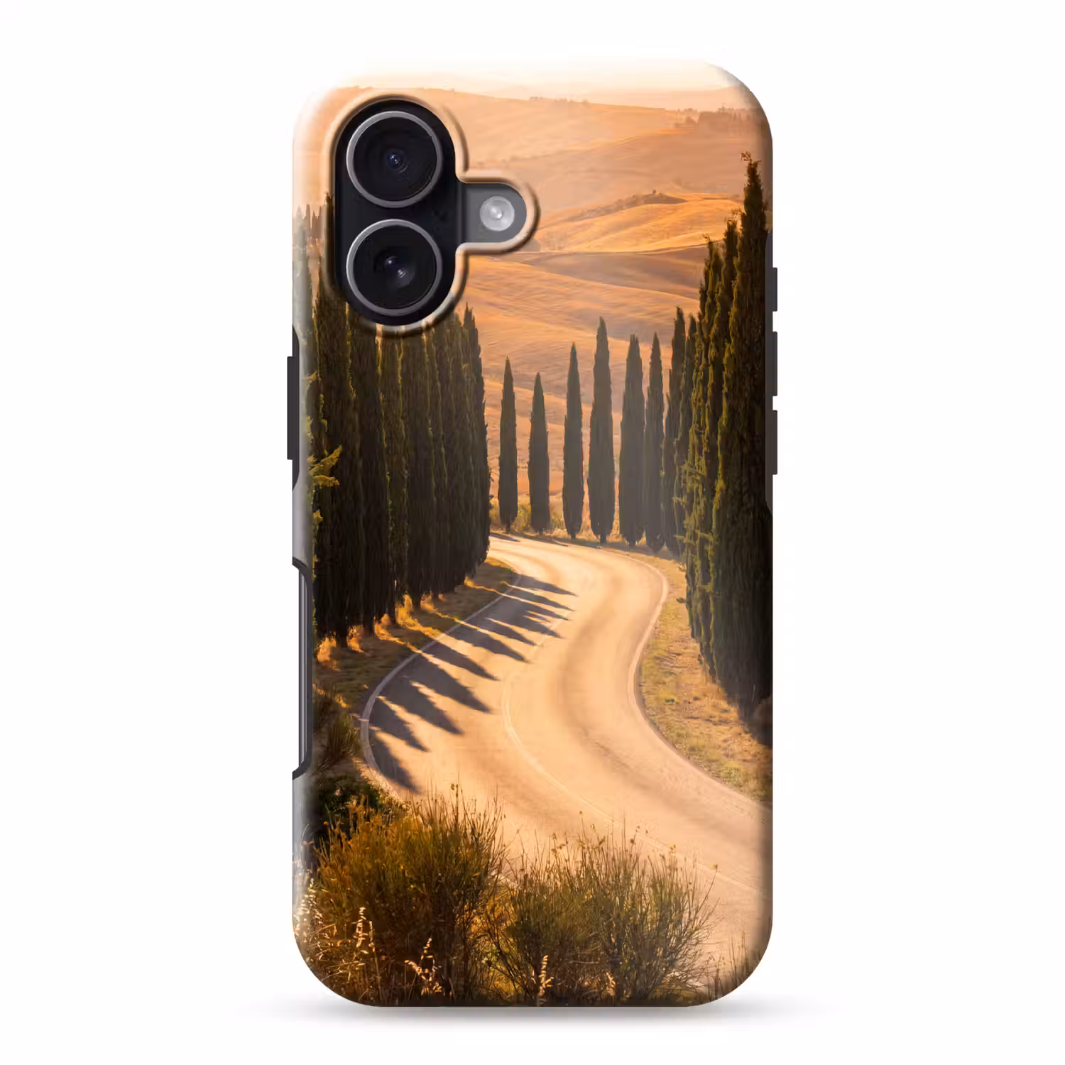 Landschap - Weg - Bomen - Natuur - Goud Toughcase MagSafe Apple iPhone 17 klein -3d