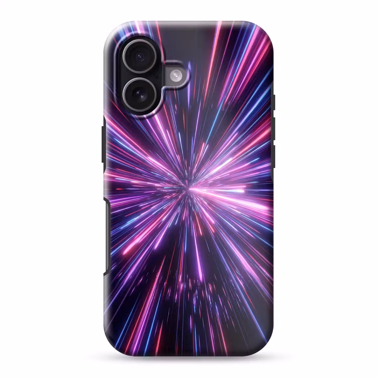 Lichtsnelheid - Ruimte - Roze - Paars Toughcase MagSafe Apple iPhone 17 klein -3d