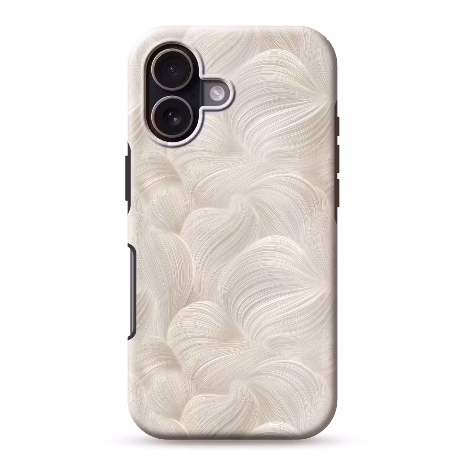 Lijnen - Waaier - Beige Toughcase MagSafe Apple iPhone 17 klein 1017 -3d