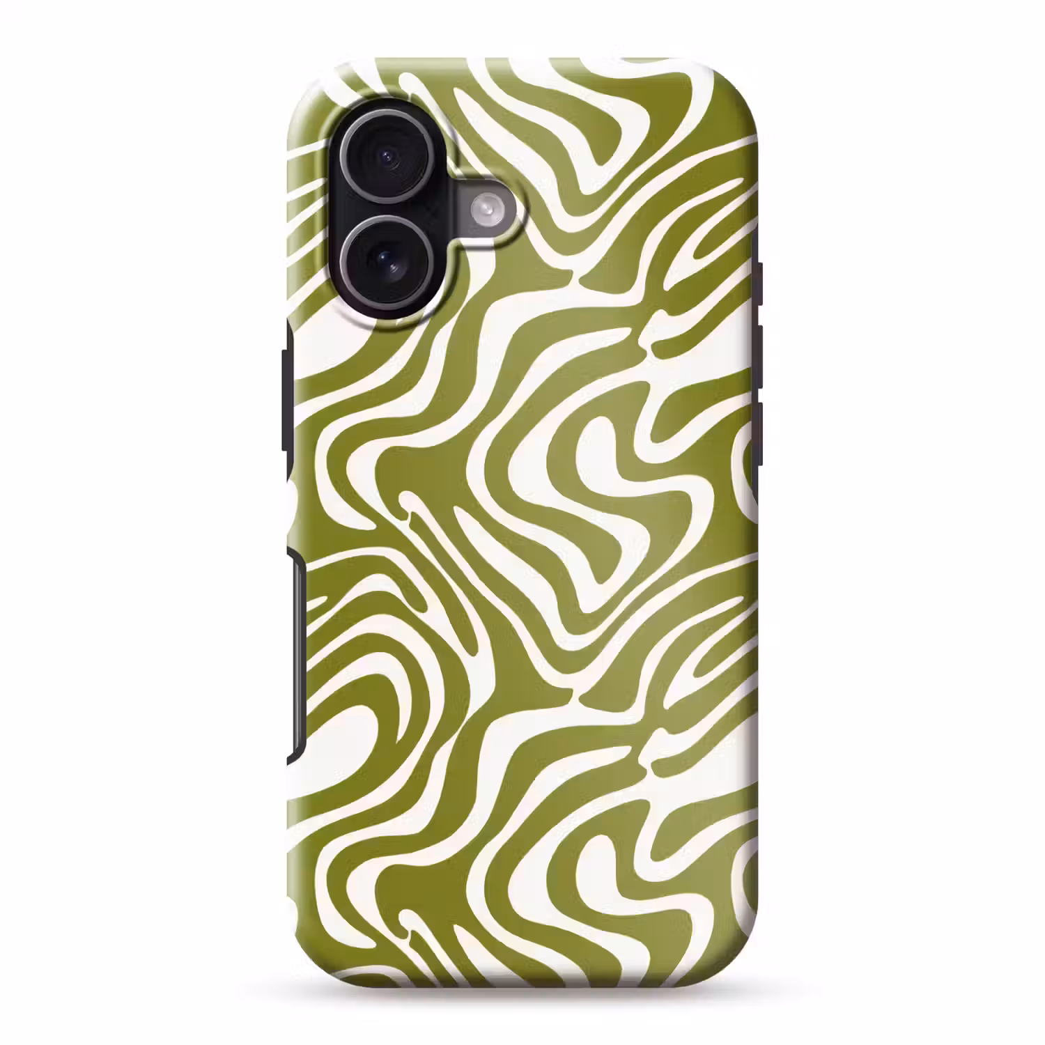 Lijnpatroon - Groen - Organisch Toughcase MagSafe Apple iPhone 17 klein 1017 -3d