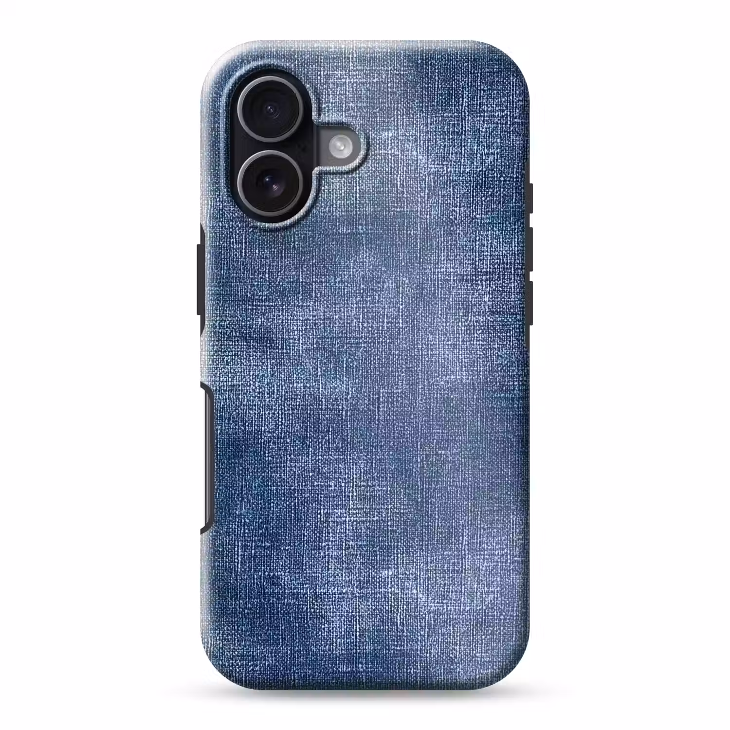 Linnen - Textuur - Patroon - Denim - Rustiek Toughcase MagSafe Apple iPhone 17 klein 1017 -3d