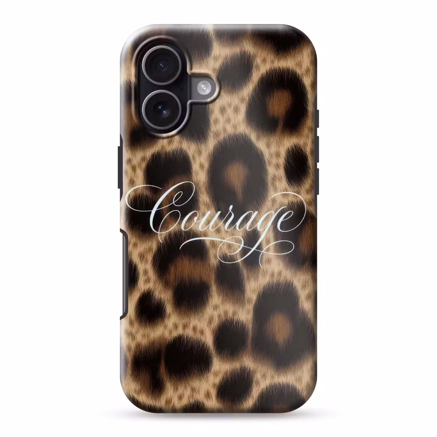 Luipaardprint - Bruin - Courage - Sierlijk Toughcase MagSafe Apple iPhone 17 klein -3d