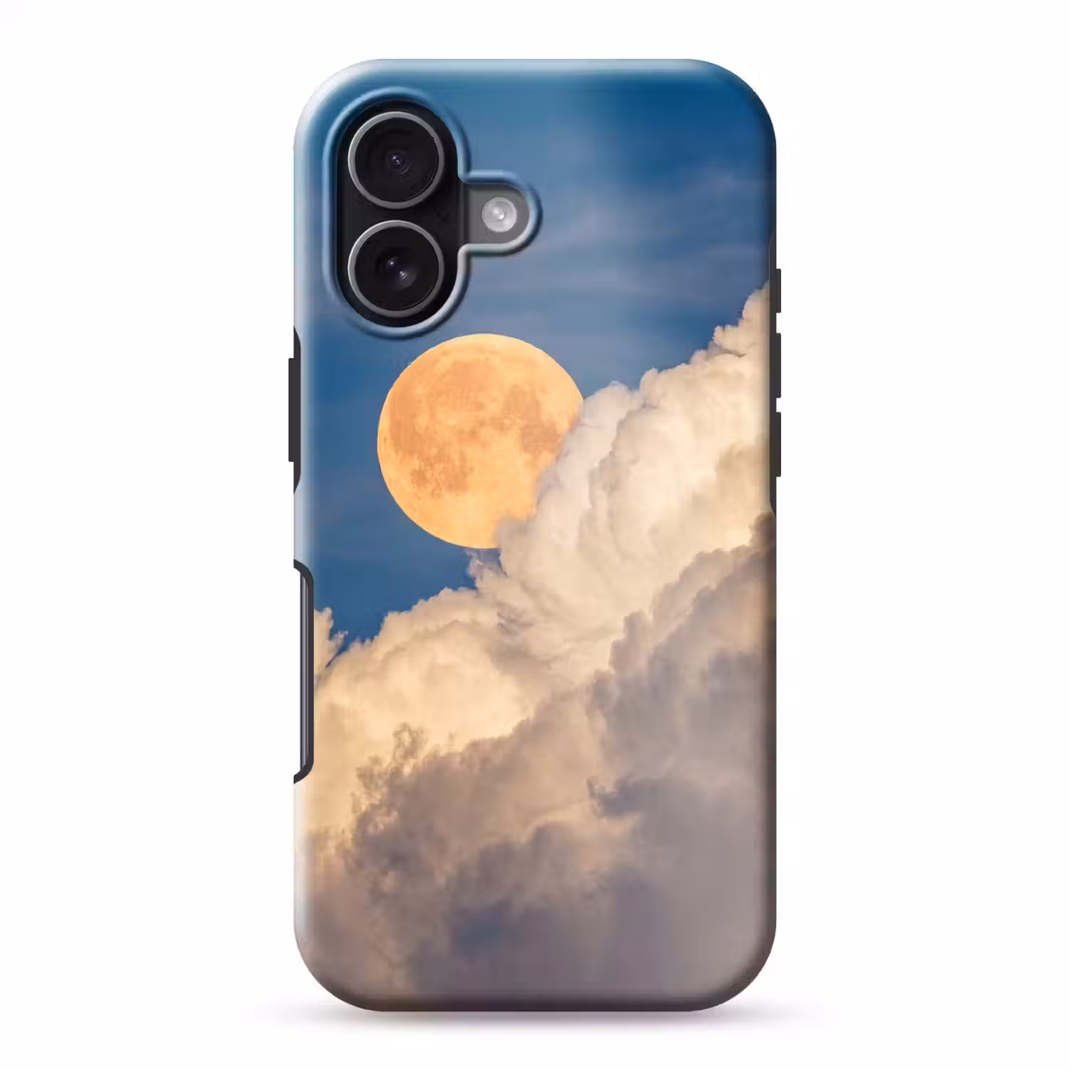 Maan - Wolken - Natuur - Oranje Toughcase MagSafe Apple iPhone 17 klein -3d