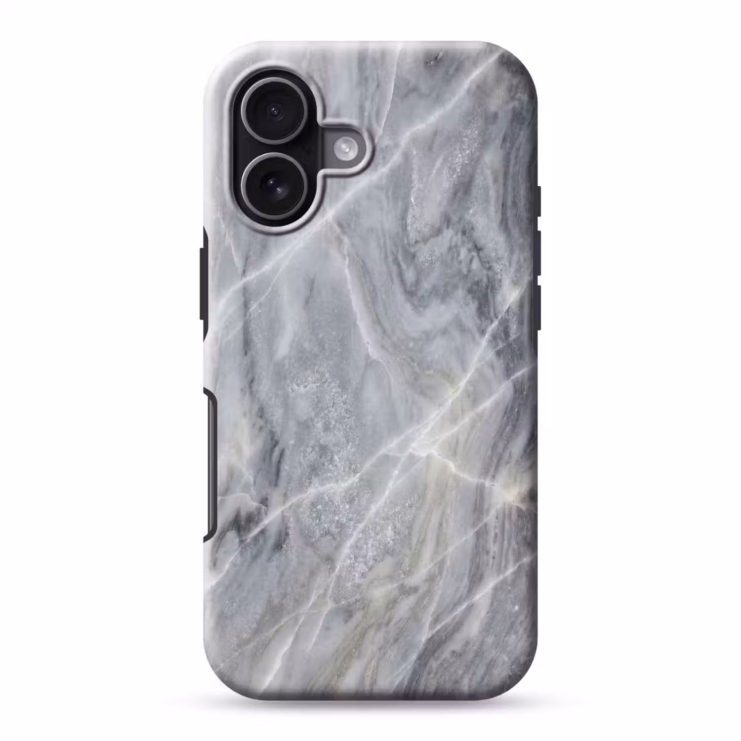 Marmer - Ader - Patroon - Abstract - Grijs Toughcase MagSafe Apple iPhone 17 klein -3d