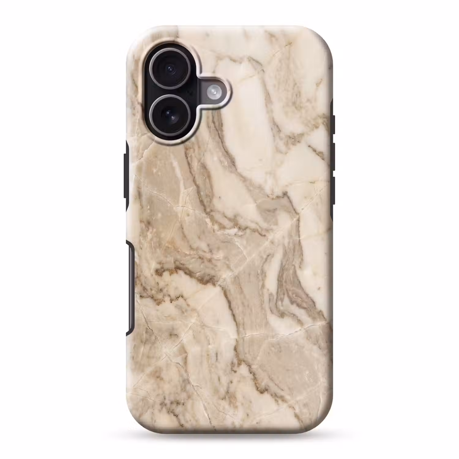 Marmer - Aderen - Textuur - Beige - Modern Toughcase MagSafe Apple iPhone 17 klein -3d