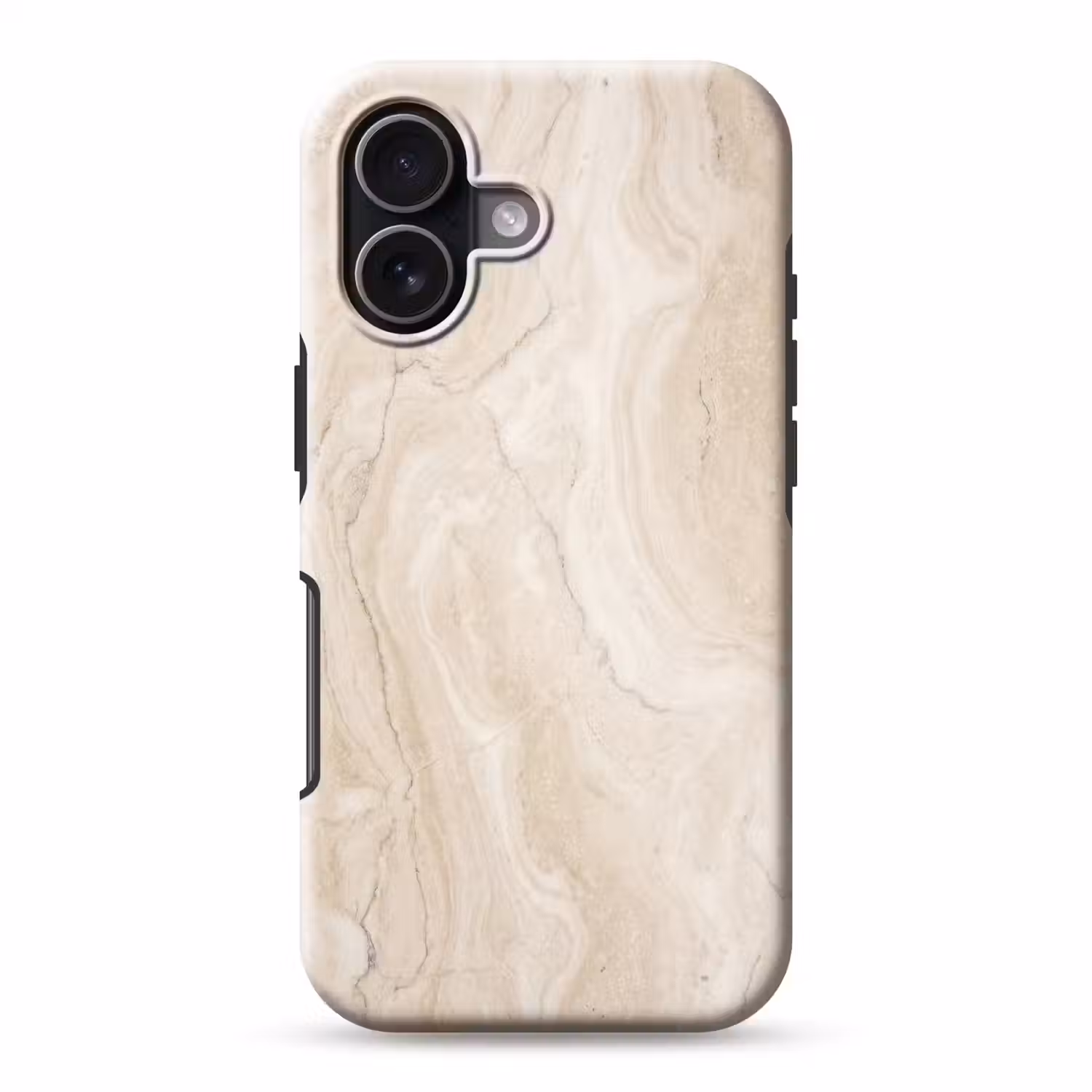 Marmer - Patroon - Beige - Steen - Abstract Toughcase MagSafe Apple iPhone 17 klein -3d