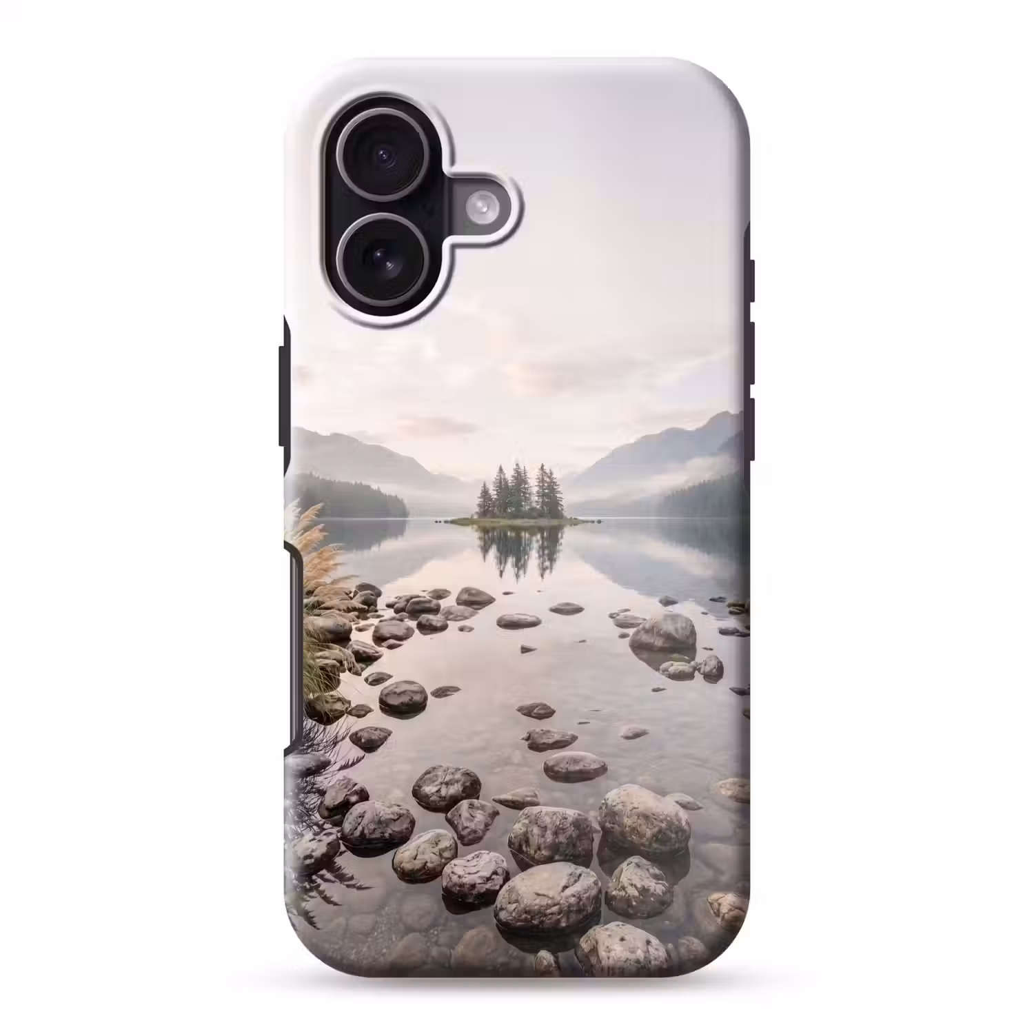 Meer - Bergen - Landschap - Groen Toughcase MagSafe Apple iPhone 17 klein -3d