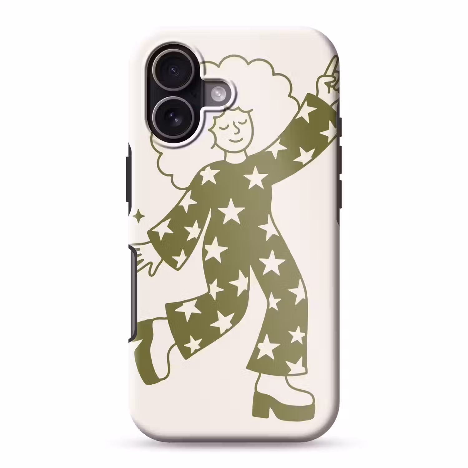 Mensen - Dansend - Feest - Vintage - Groen Toughcase MagSafe Apple iPhone 17 klein -3d