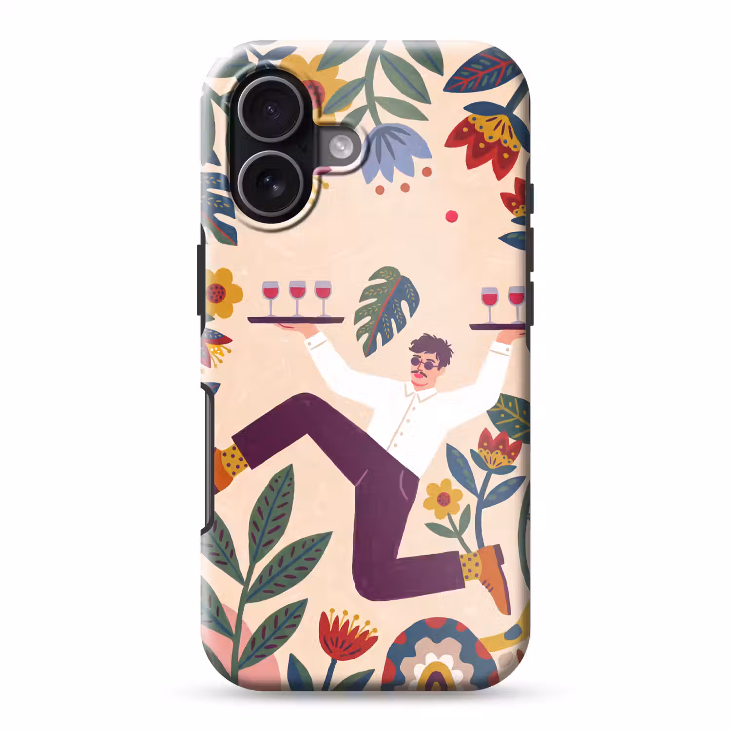 Mensen - Dienblad - Eten - Modern - Kleurrijk Toughcase MagSafe Apple iPhone 17 klein -3d