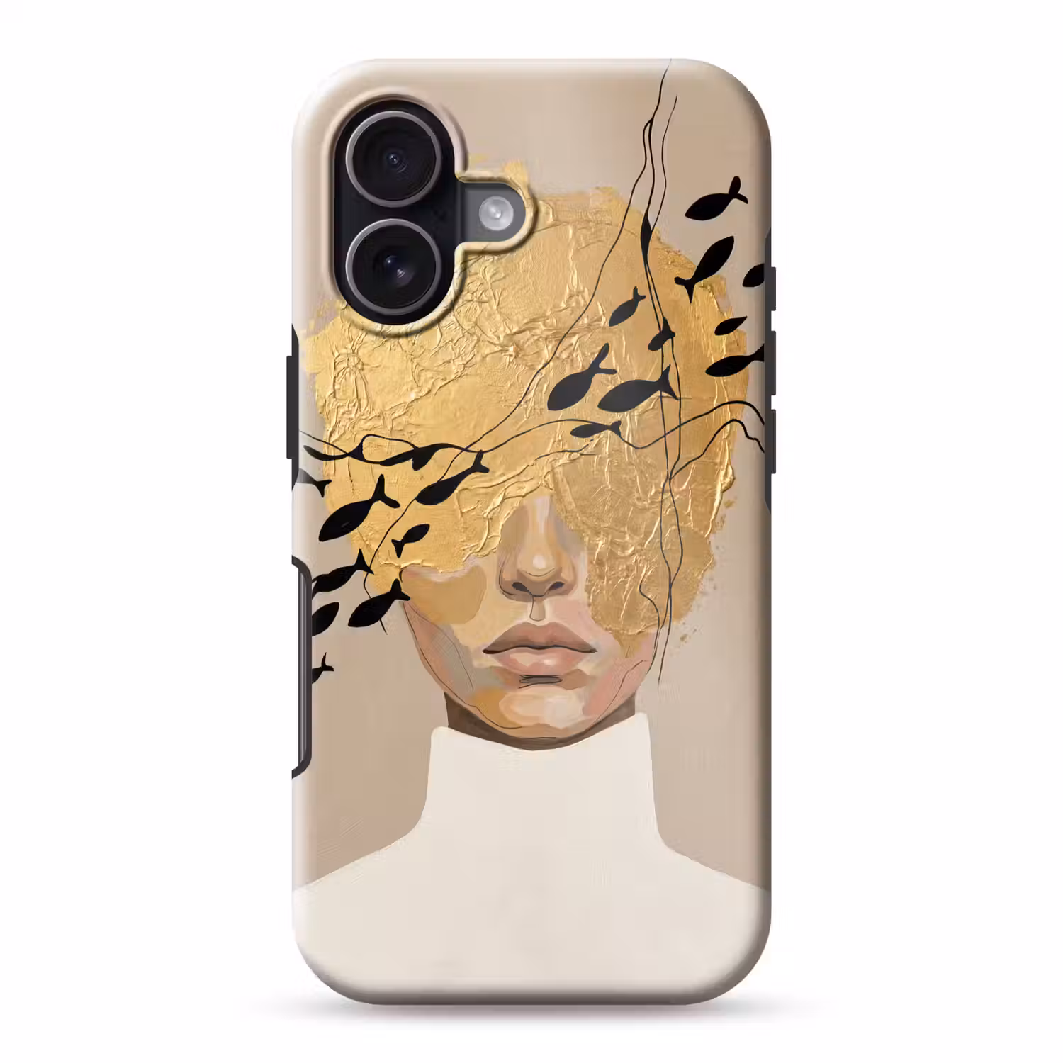 Modern - Vrouw - Goud Toughcase MagSafe Apple iPhone 17 klein -3d