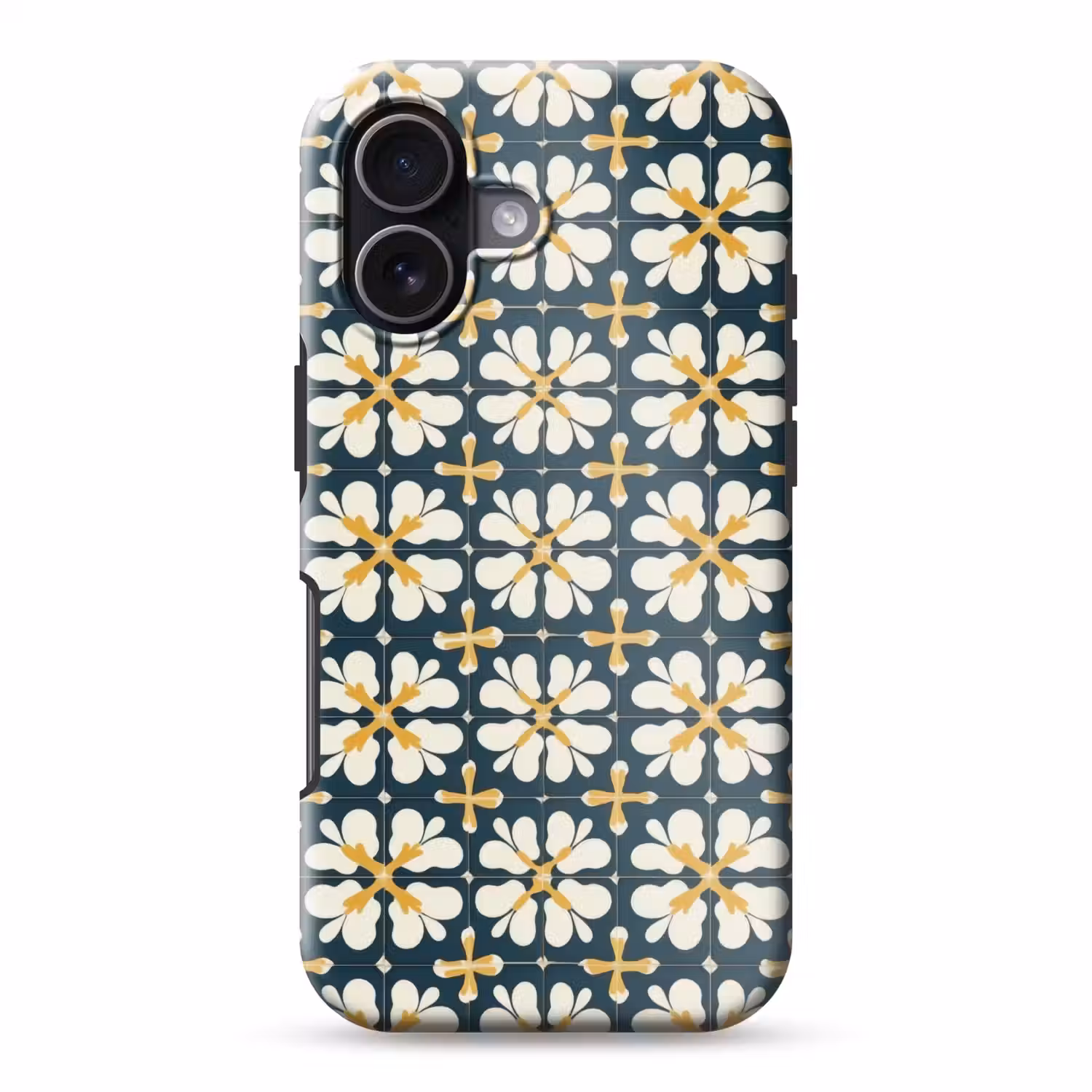 Motief - Tegel - Okergeel Toughcase MagSafe Apple iPhone 17 klein 1017 -3d