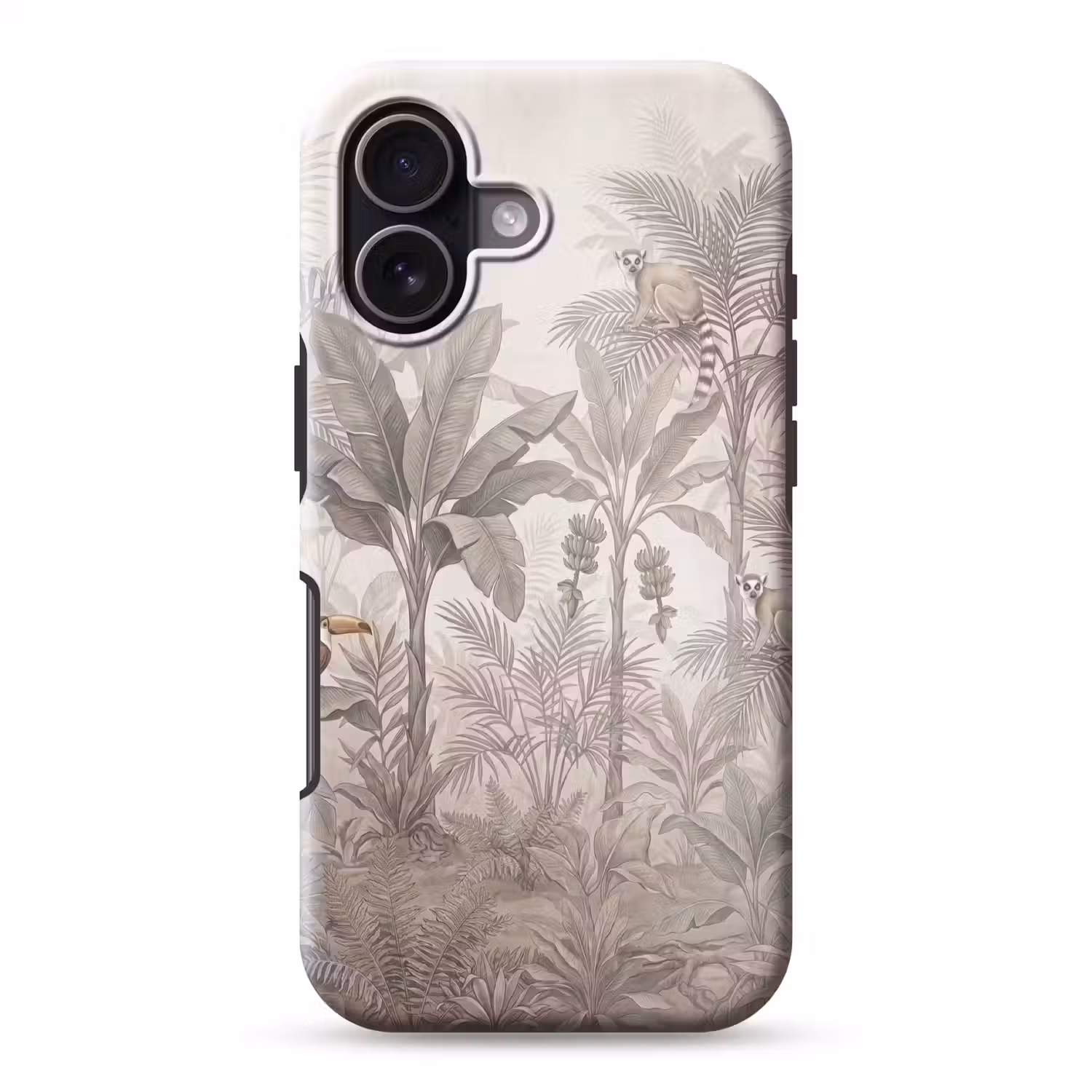 Natuur - Jungle - Ringstaartmaki - Bruin Toughcase MagSafe Apple iPhone 17 klein -3d