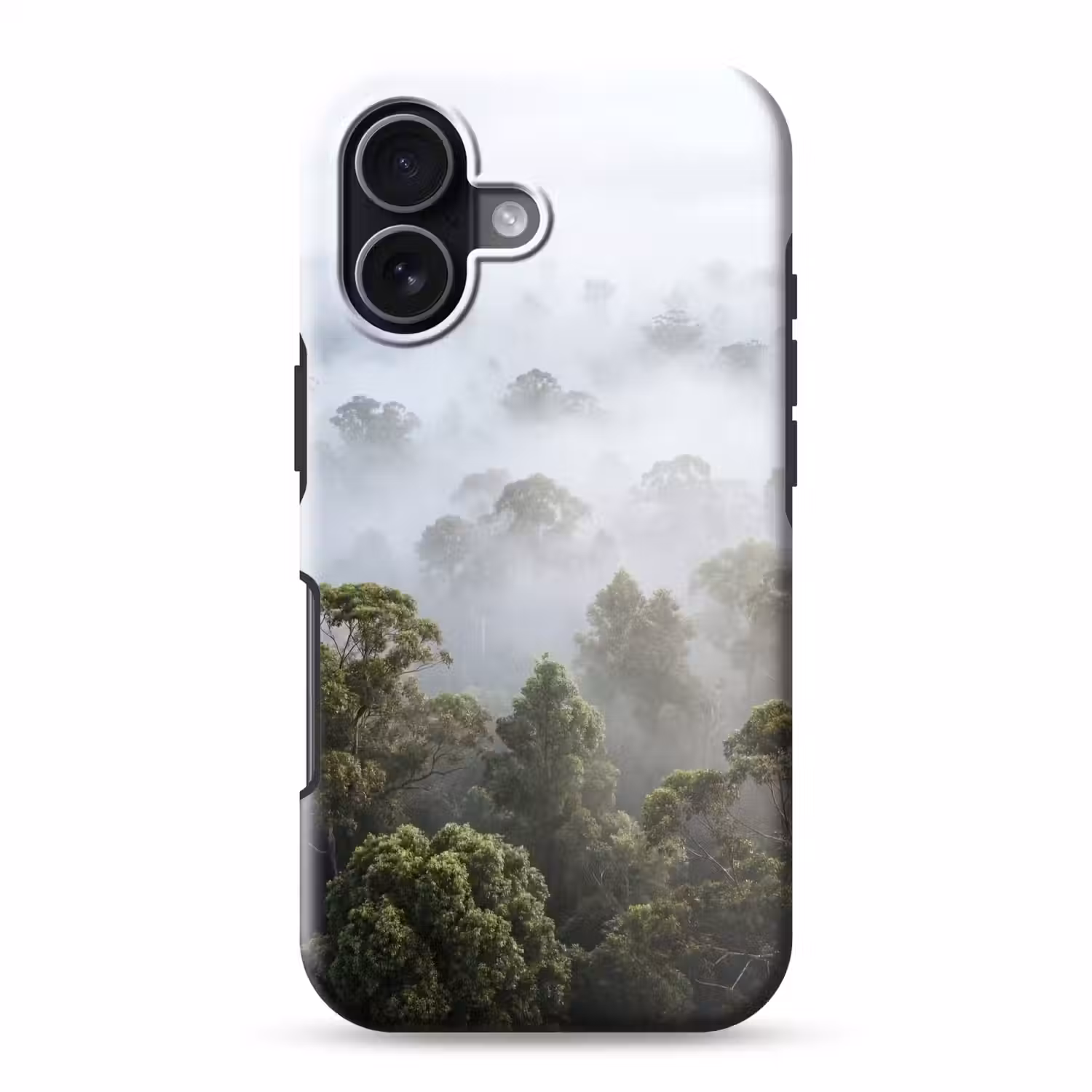 Natuur - Mist - Bos - Ochtend - Goud Toughcase MagSafe Apple iPhone 17 klein -3d