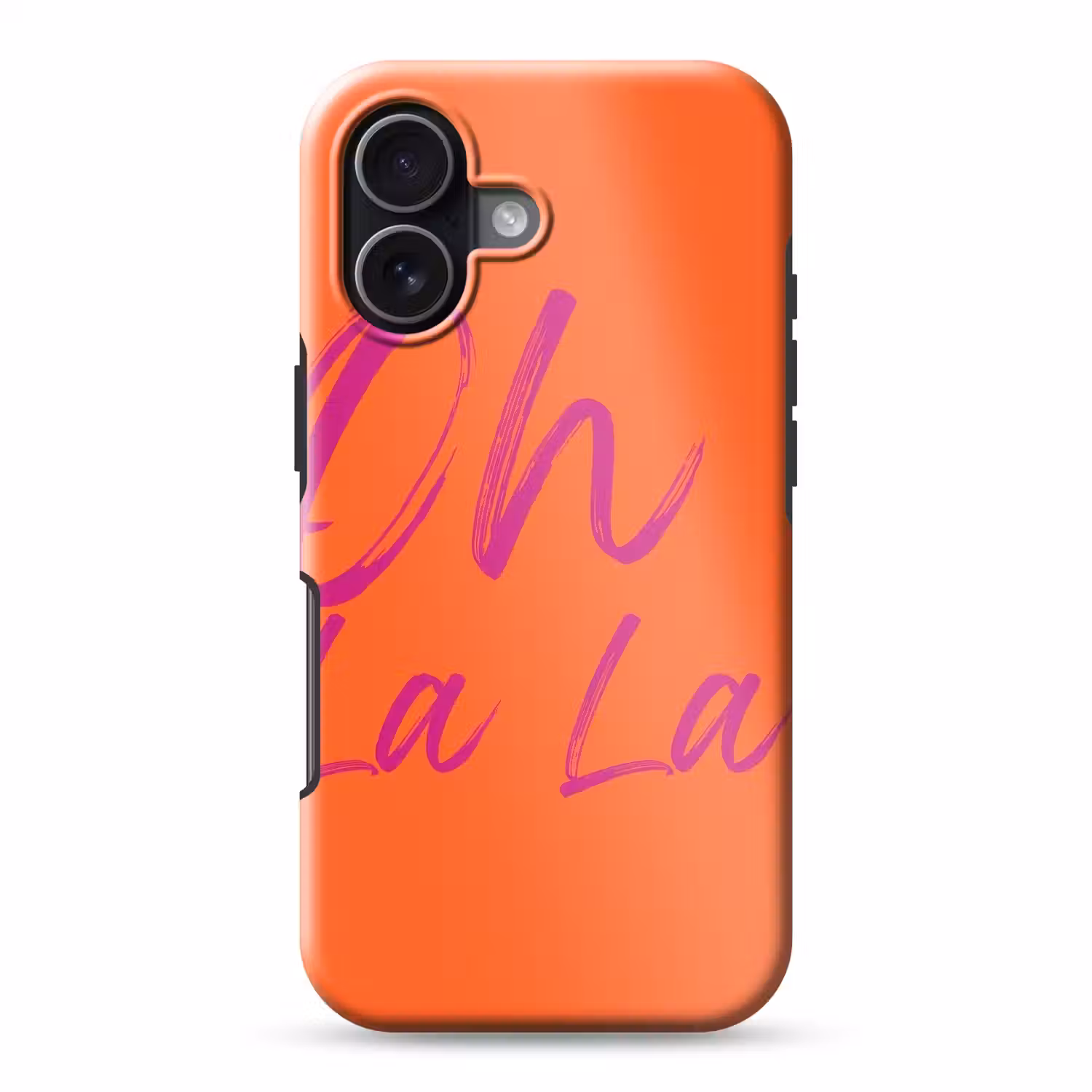 Oh la la - Oranje - Roze - Grafisch Toughcase MagSafe Apple iPhone 17 klein -3d