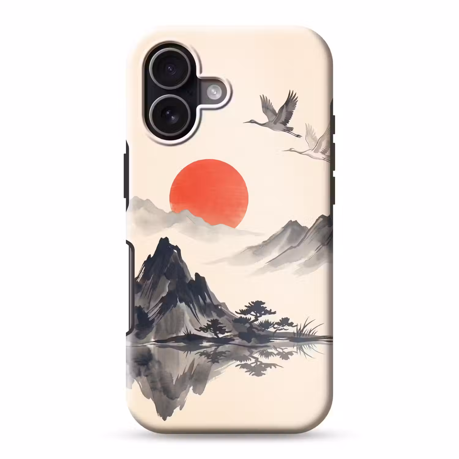Oosters - Kraanvogels - Landschap Toughcase MagSafe Apple iPhone 17 klein -3d