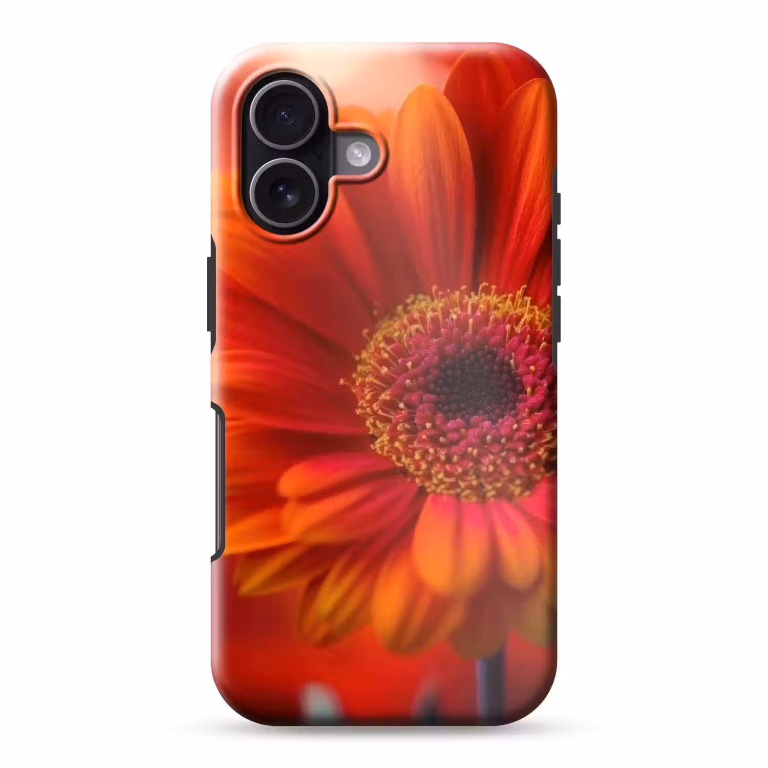 Oranje - Gerbera - Intens Toughcase MagSafe Apple iPhone 17 klein -3d