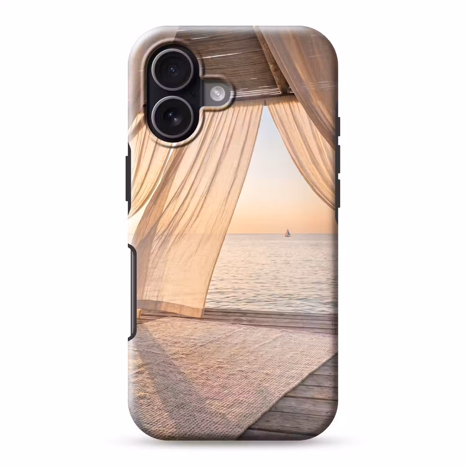 Overkapping - Zee - Zonsondergang - Vakantie - Rust Toughcase MagSafe Apple iPhone 17 klein -3d