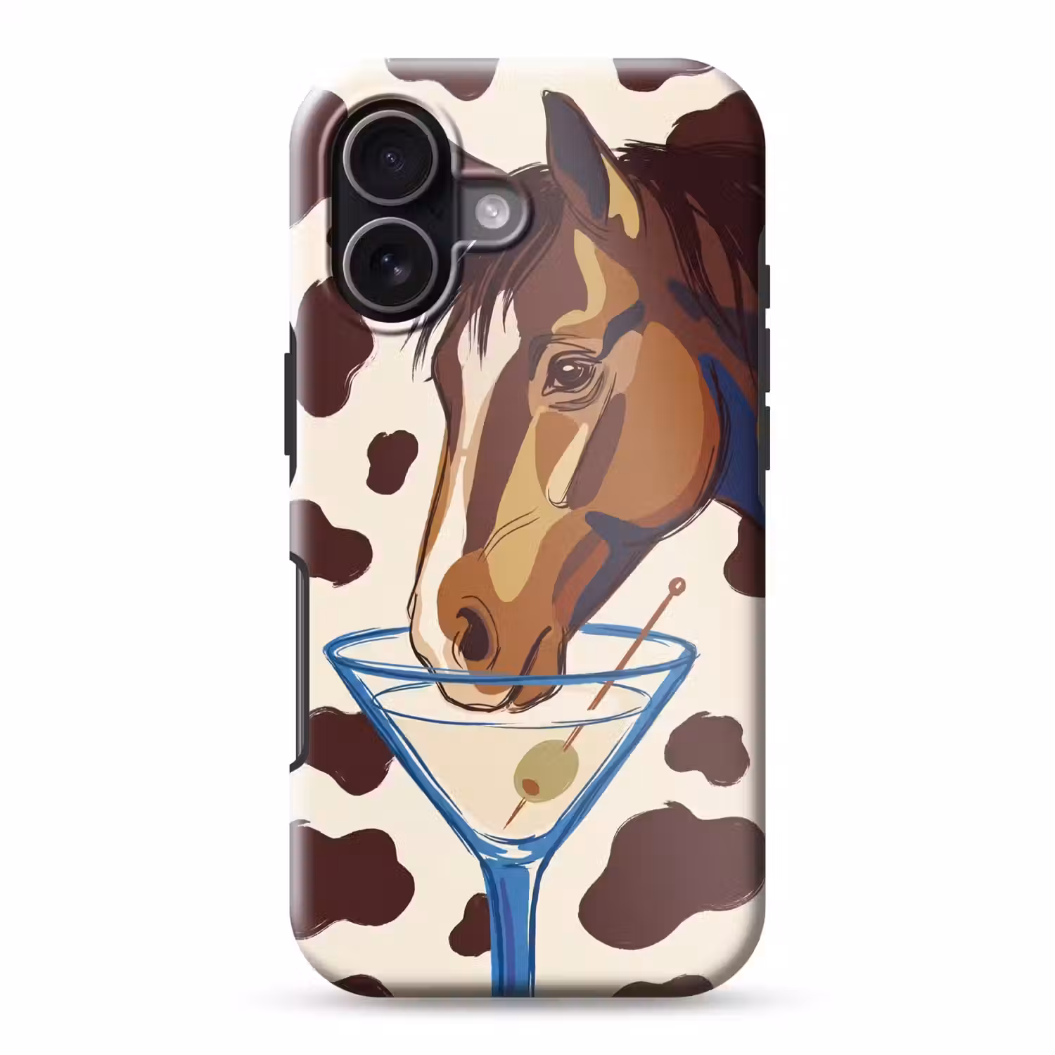 Paard - Martini - Dieren - Abstract - Bruin Toughcase MagSafe Apple iPhone 17 klein -3d
