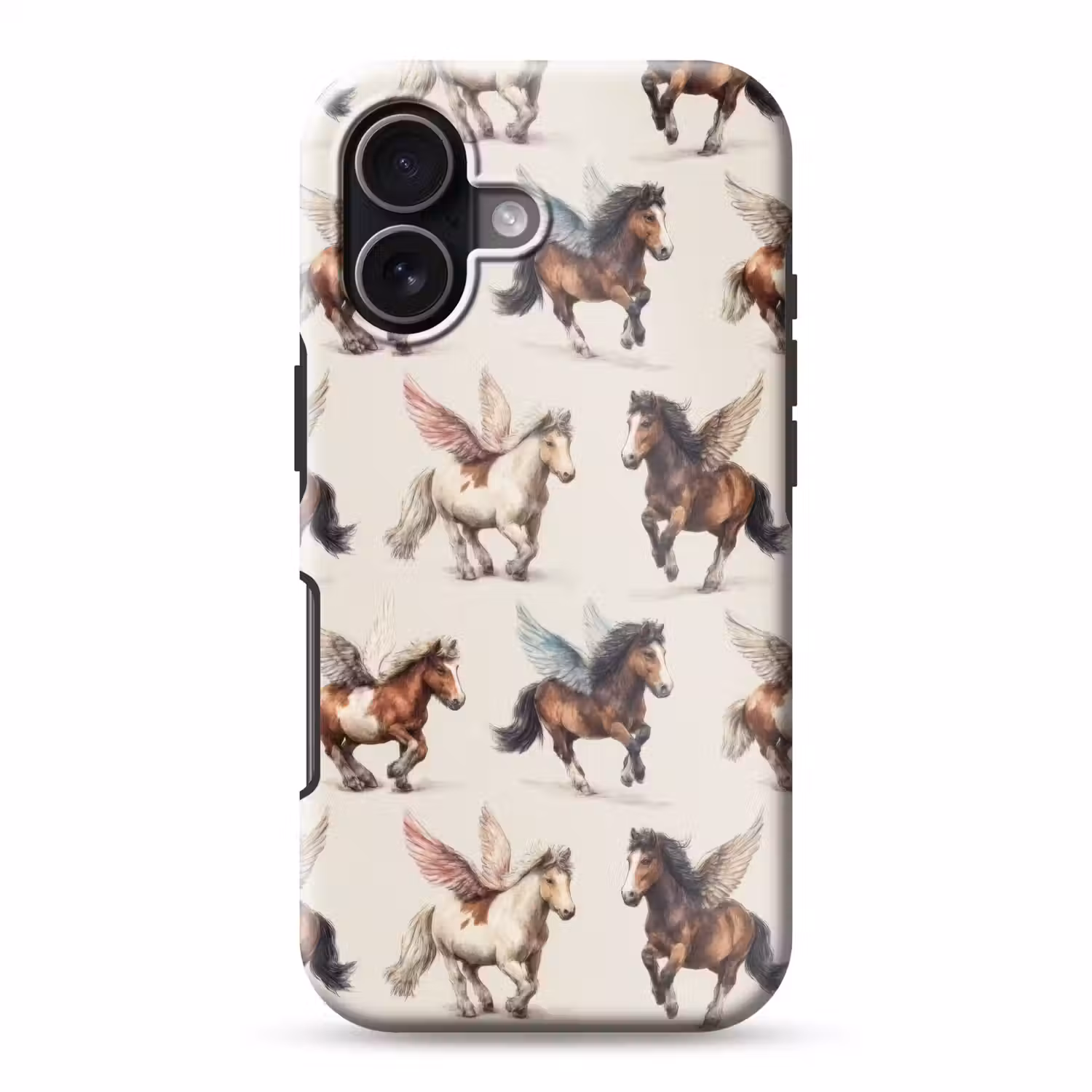 Paarden - Vleugels - Kleurrijk Toughcase MagSafe Apple iPhone 17 klein 1017 -3d