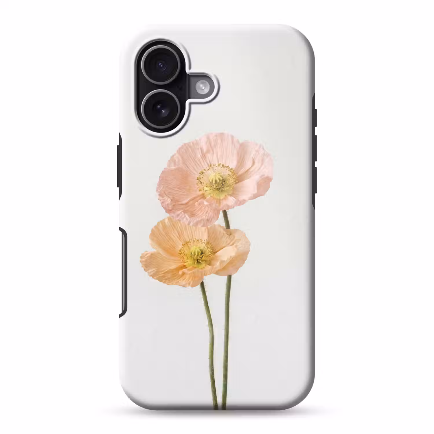 Papavers - Botanisch - Roze Toughcase MagSafe Apple iPhone 17 klein -3d