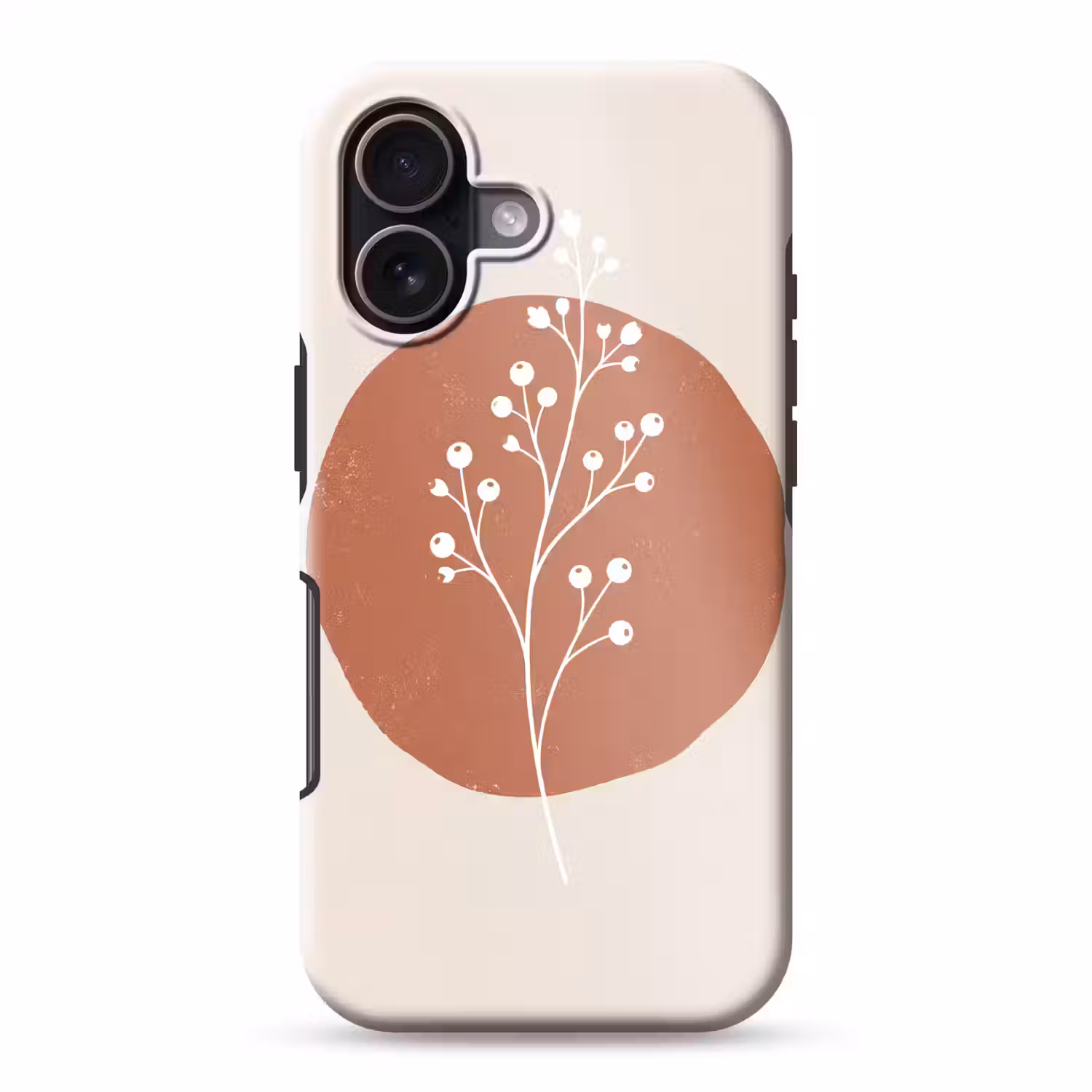Plant - Tak - Abstract - Modern - Wit Toughcase MagSafe Apple iPhone 17 klein -3d