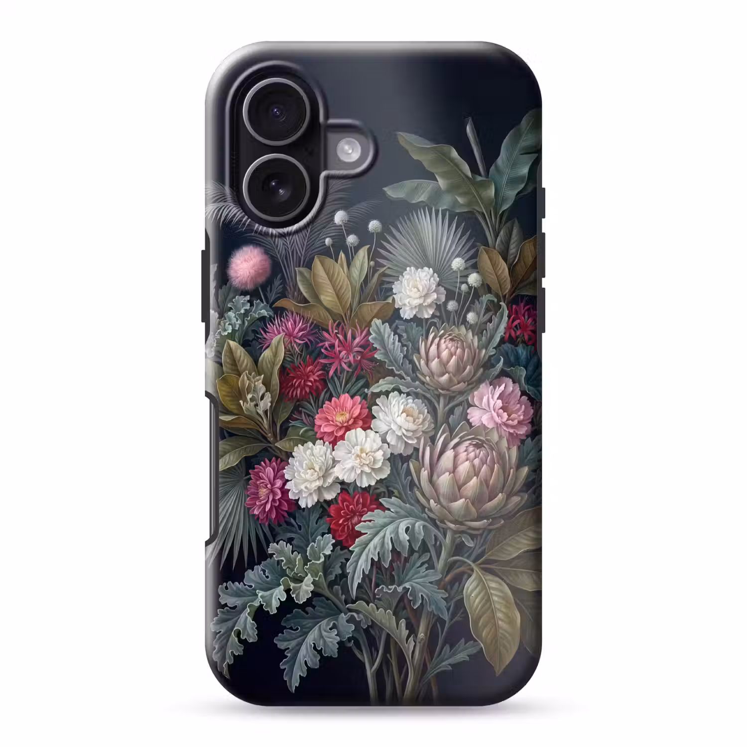 Planten - Tropisch - Botanisch - Donker - Groen Toughcase MagSafe Apple iPhone 17 klein -3d