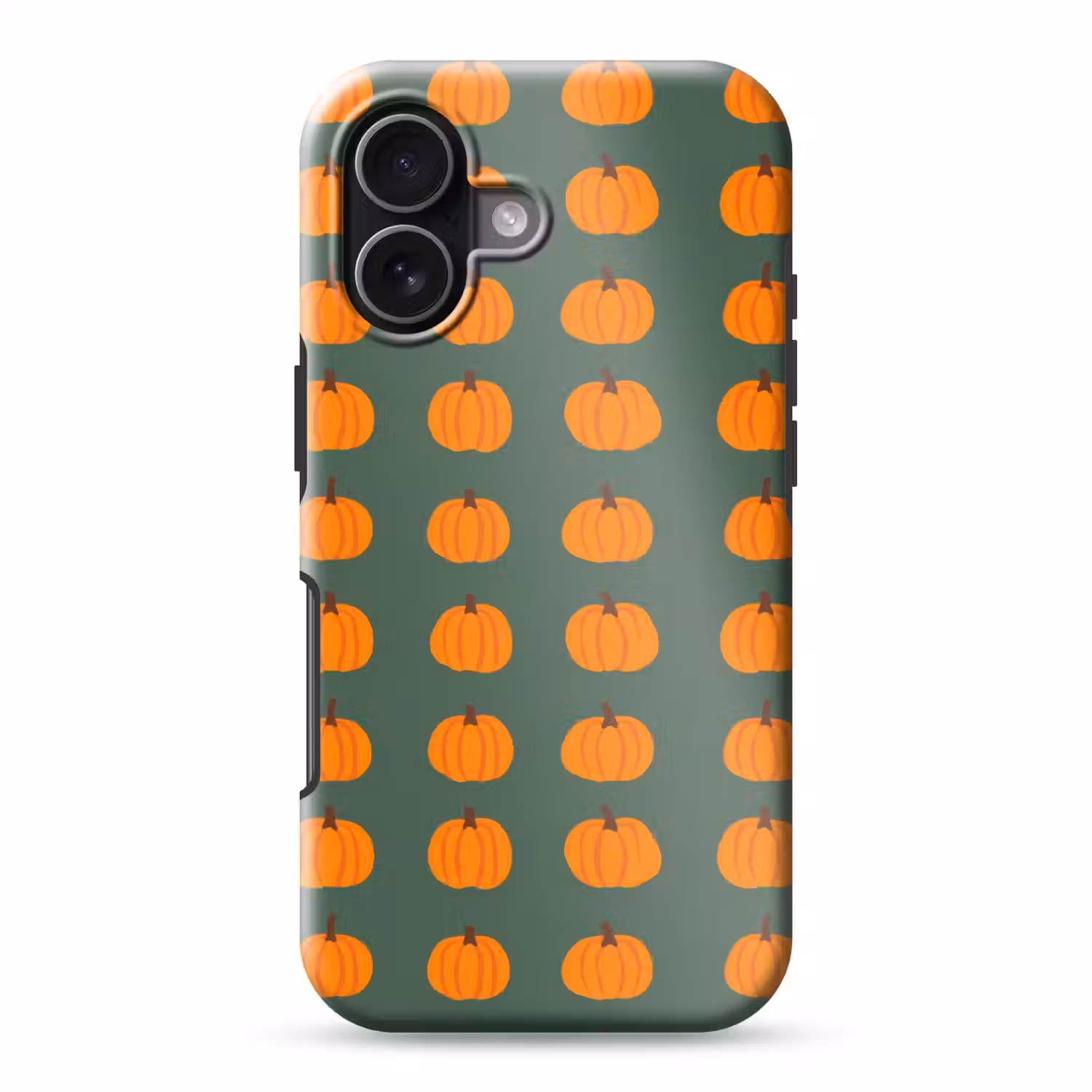 Pompoen - Patroon - Oranje Toughcase MagSafe Apple iPhone 17 klein 1017 -3d
