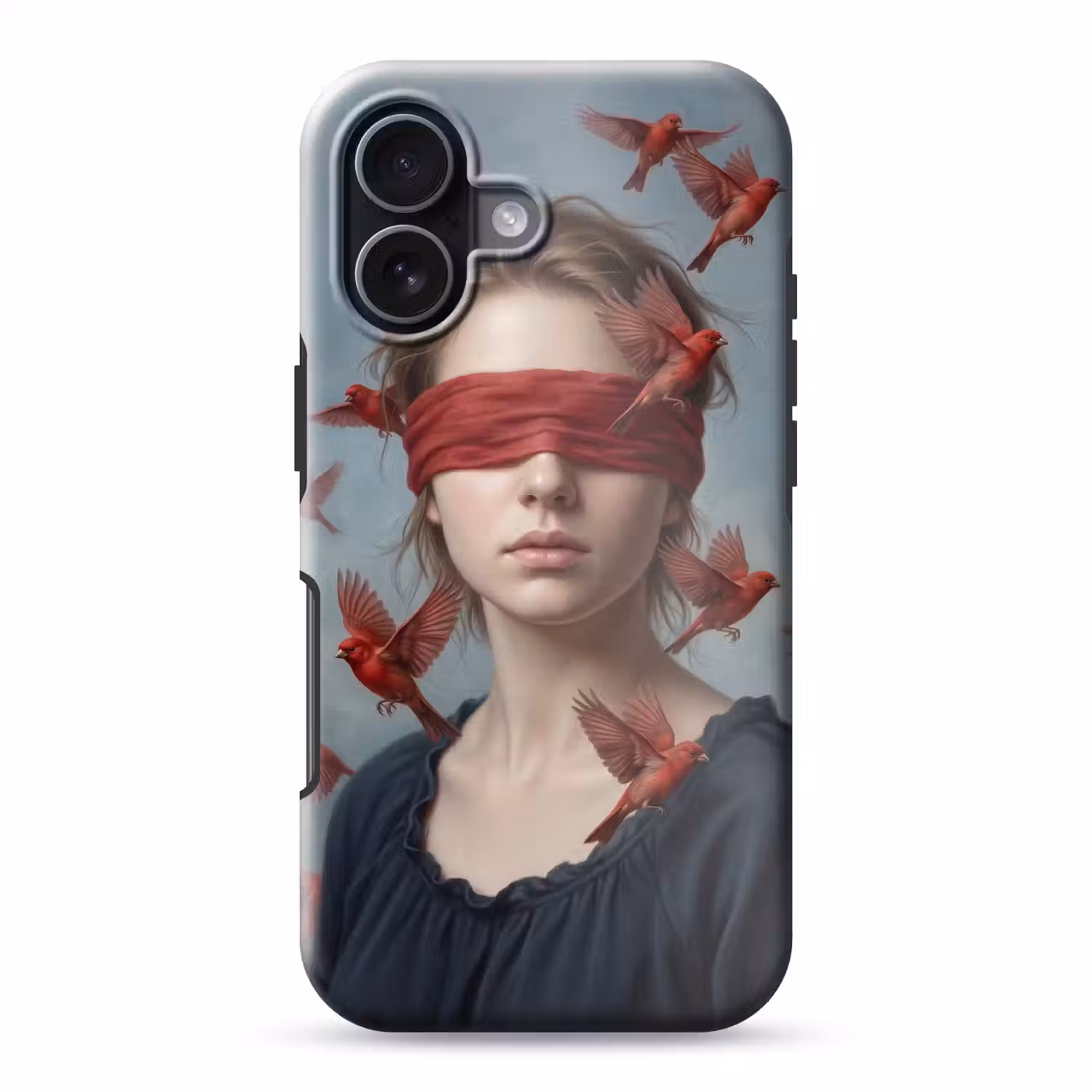 Portret - Krachtig - Rood Toughcase MagSafe Apple iPhone 17 klein -3d