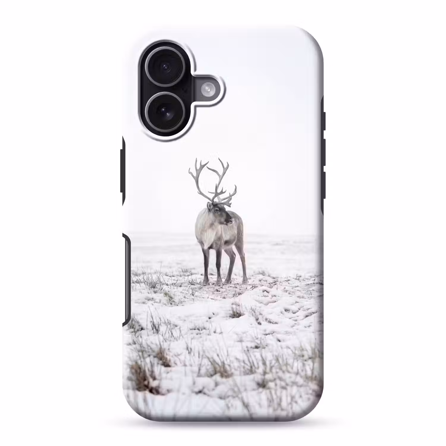 Rendier - Gewei - Sneeuw - Winter Toughcase MagSafe Apple iPhone 17 klein -3d