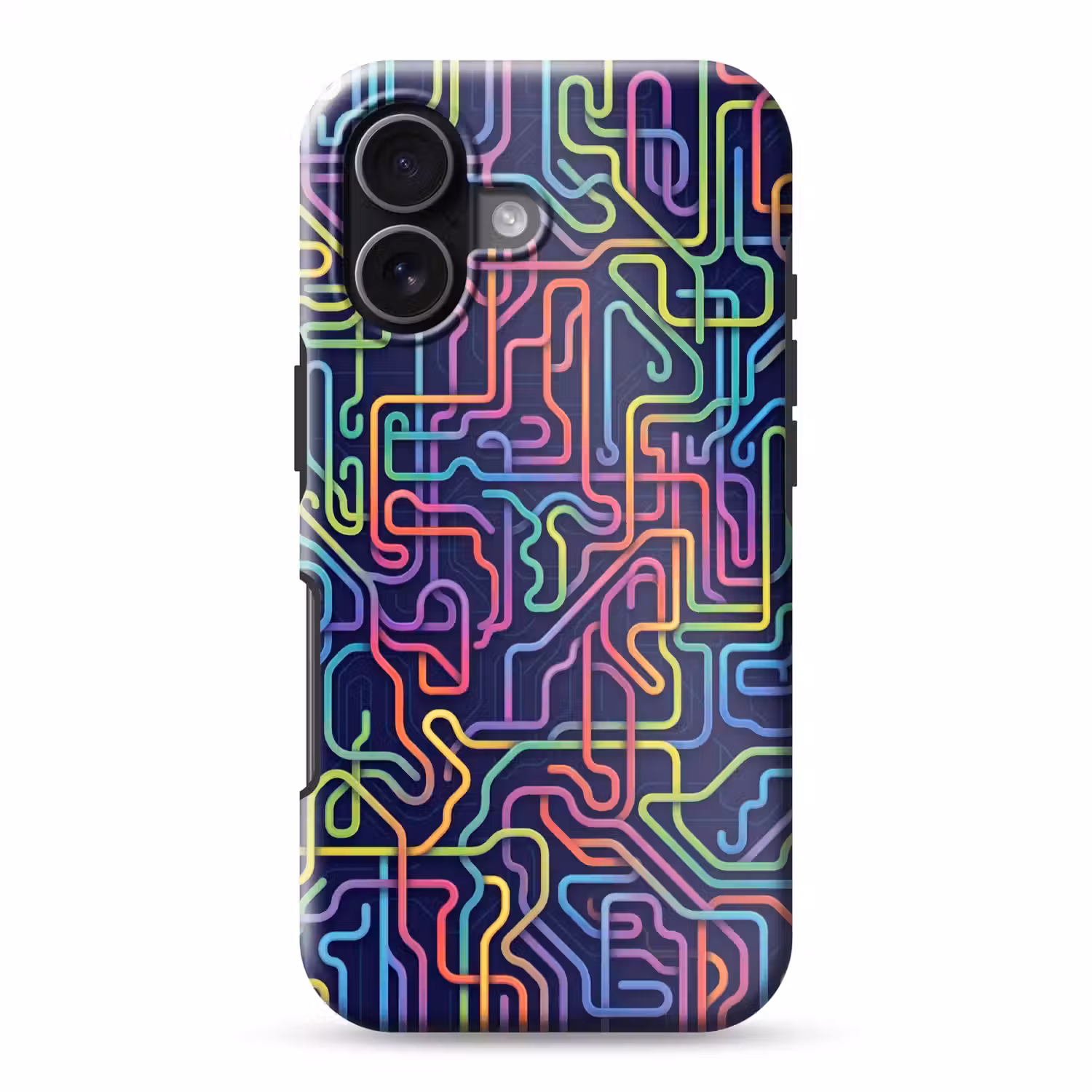 Retro - Abstract - Neon Toughcase MagSafe Apple iPhone 17 klein -3d