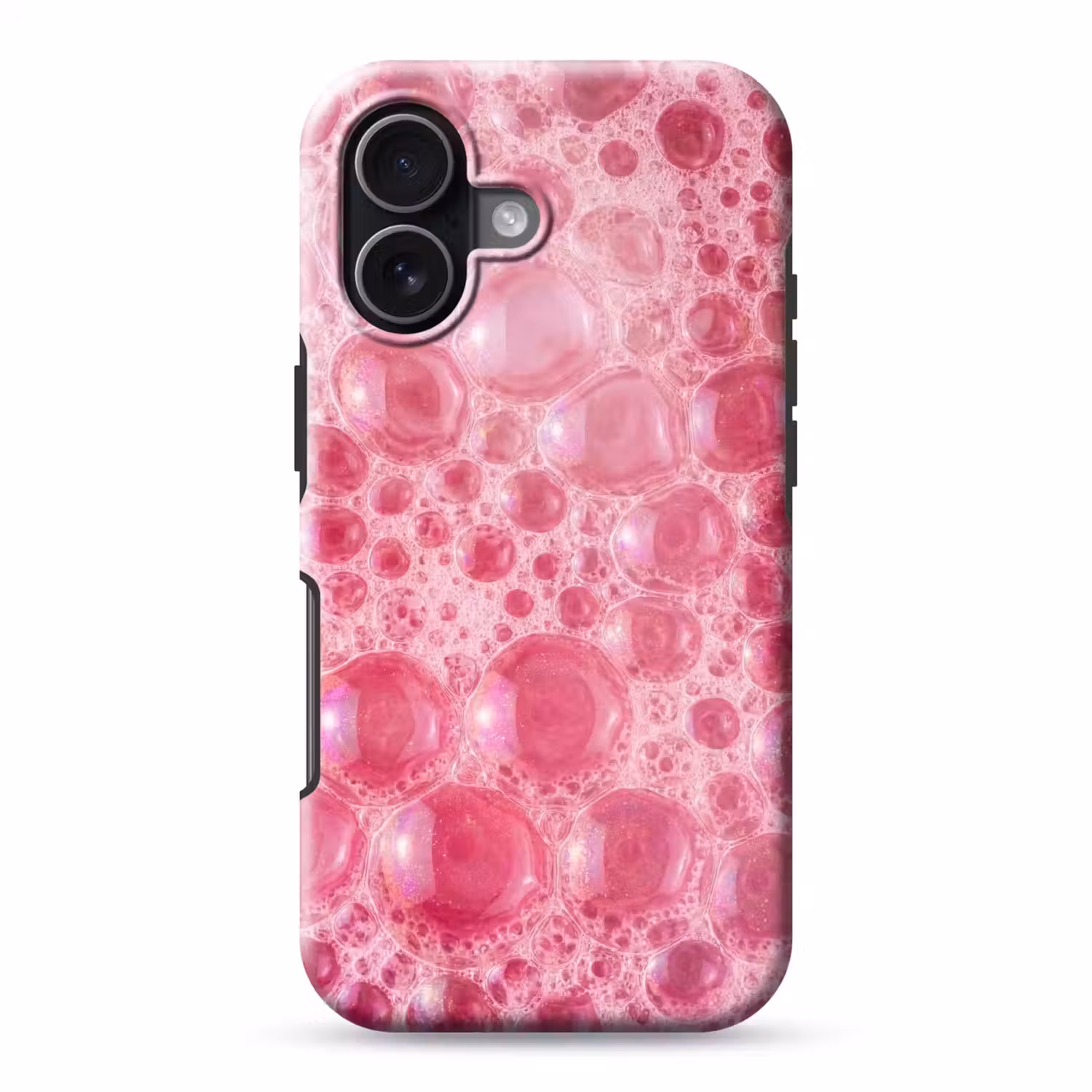 Roze - Schuim - Bubbels Toughcase MagSafe Apple iPhone 17 klein -3d