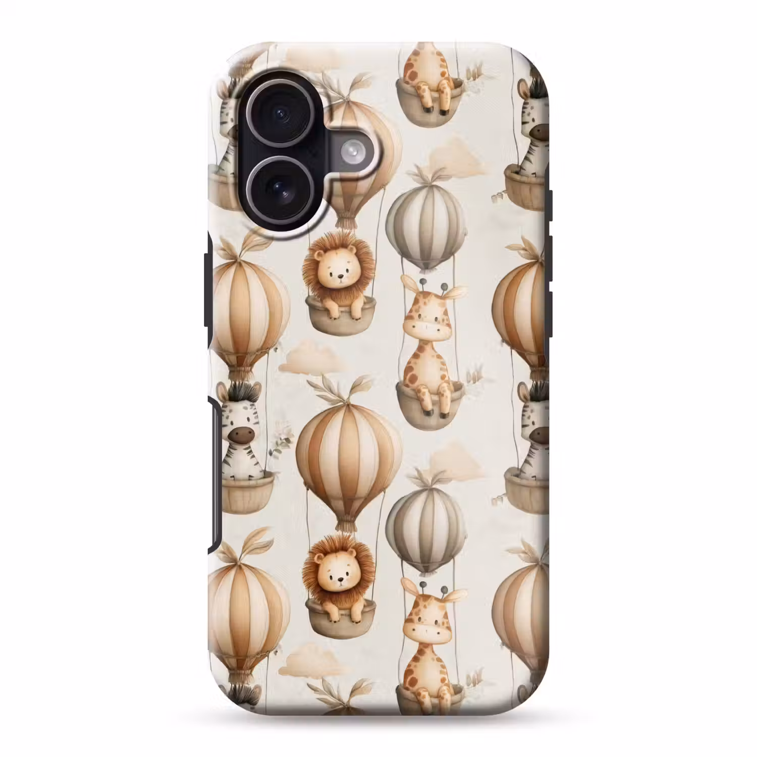 Safari - Luchtballonen - Taupe Toughcase MagSafe Apple iPhone 17 klein 1017 -3d