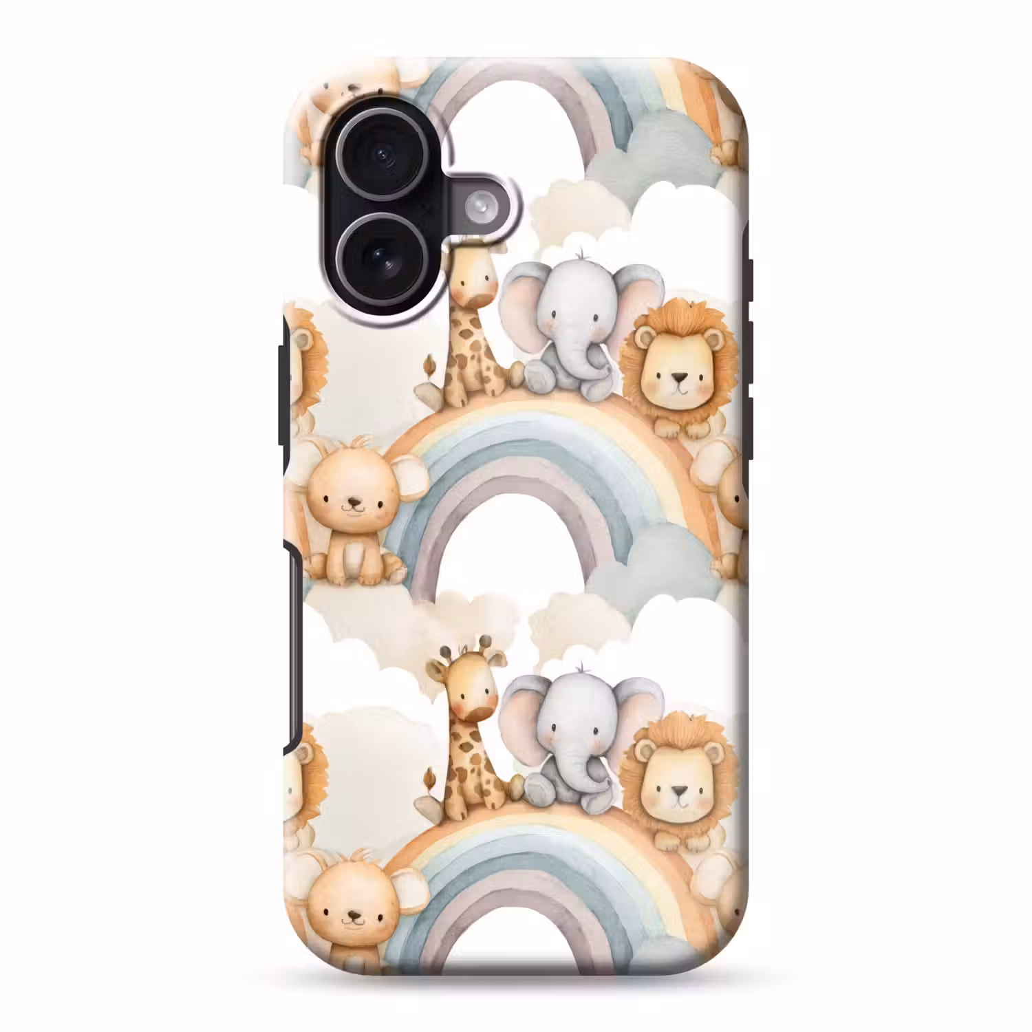 Safari - Regenboog - Kleurrijk Toughcase MagSafe Apple iPhone 17 klein 1017 -3d