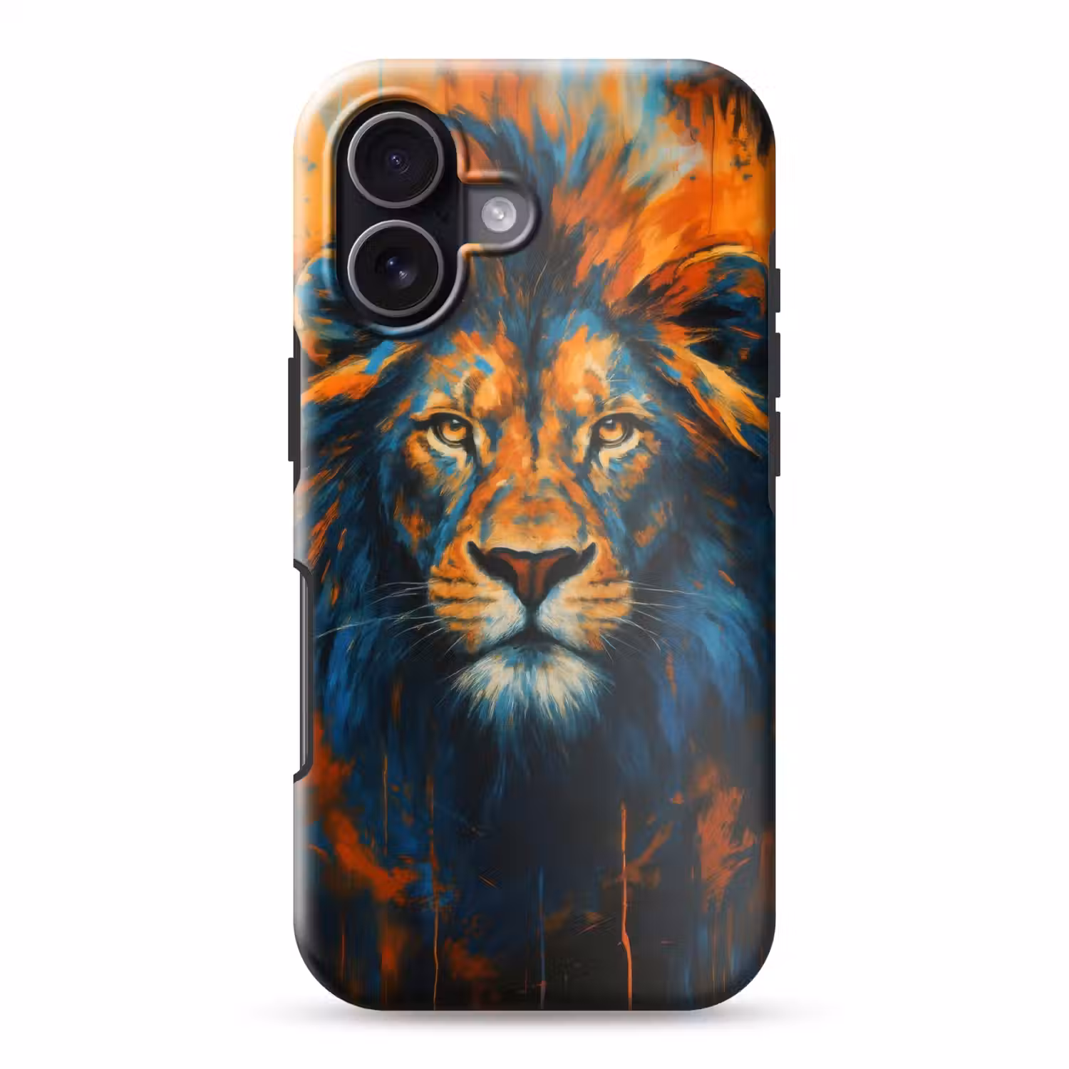 Schilderij - Leeuwenkop - Oranje Toughcase MagSafe Apple iPhone 17 klein -3d