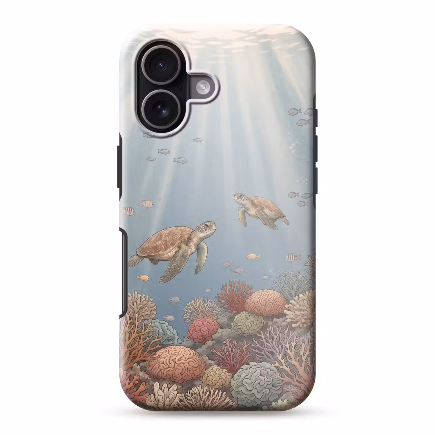 Schildpad - Onderwater - Natuur - Illustratie Toughcase MagSafe Apple iPhone 17 klein -3d
