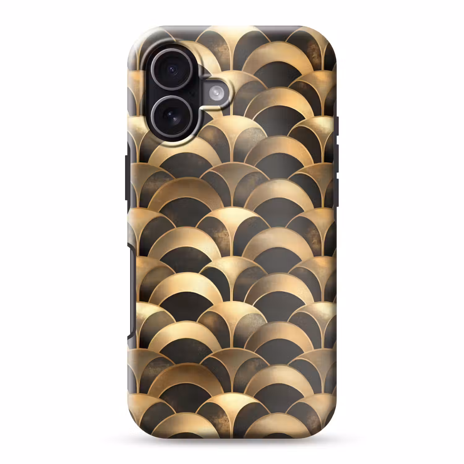 Schubben - Structuur - Goud Toughcase MagSafe Apple iPhone 17 klein 1017 -3d