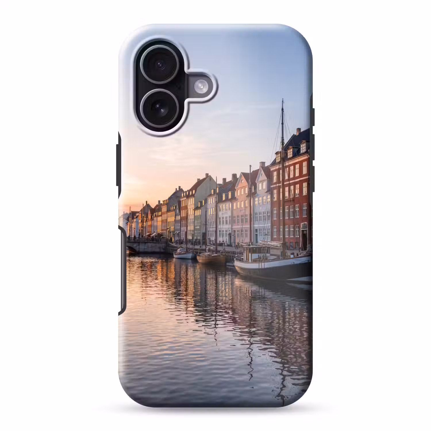Stad - Gracht - Zonsondergang - Klassiek - Kleurrijk Toughcase MagSafe Apple iPhone 17 klein -3d