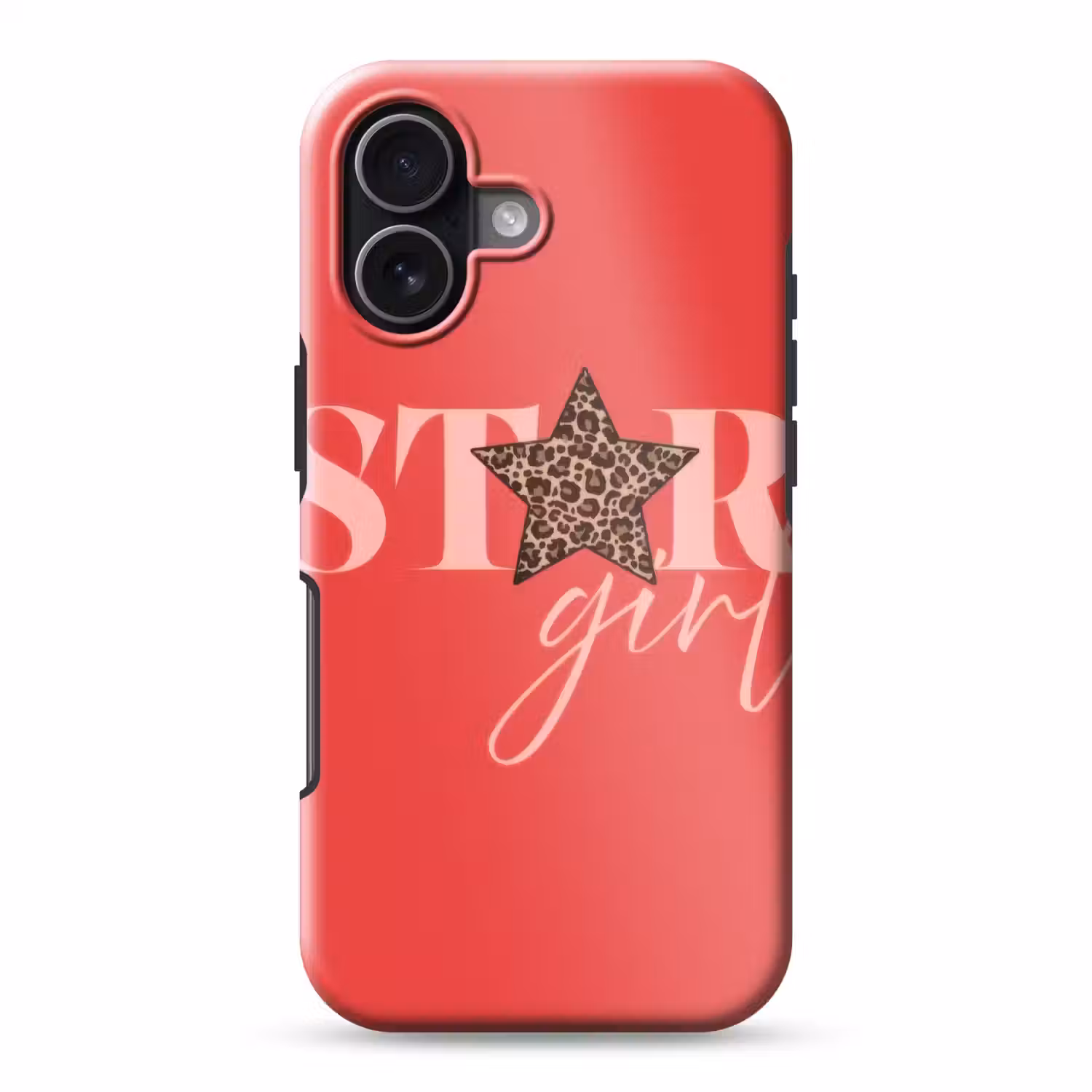 Star girl - Rood - Panter - Ster Toughcase MagSafe Apple iPhone 17 klein -3d