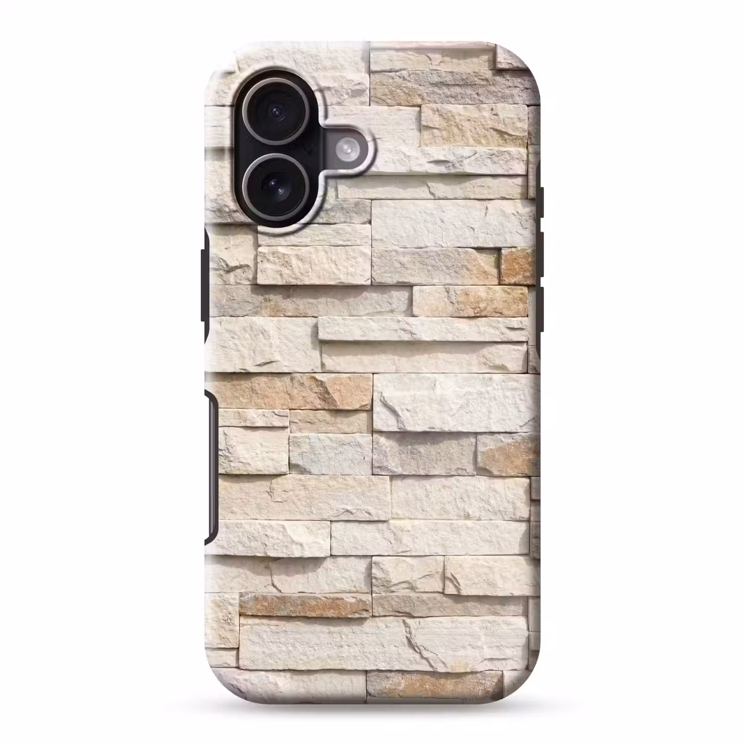 Steen - Muur - Textuur - Rustiek - Beige Toughcase MagSafe Apple iPhone 17 klein -3d
