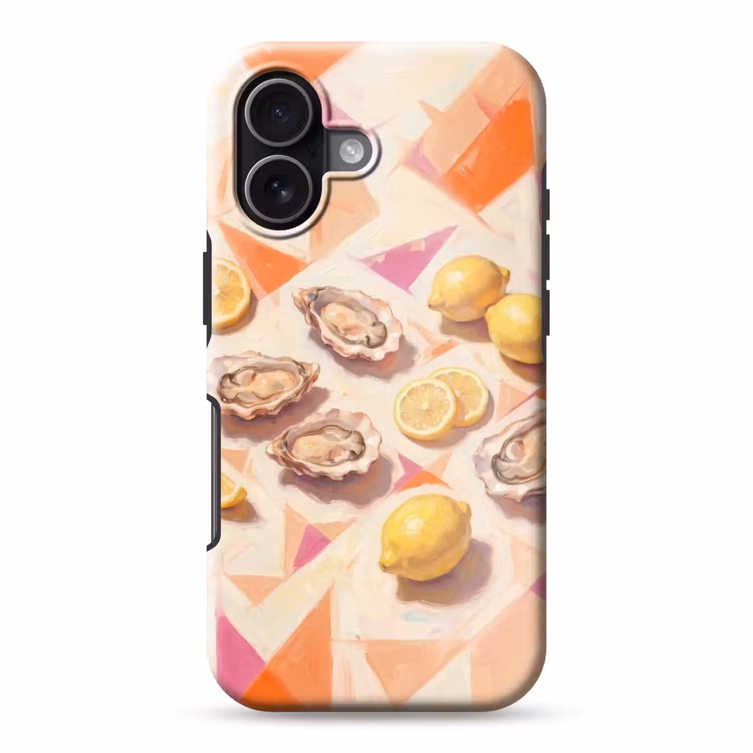 Stilleven - Citroenen - Oesters - Abstract - Oranje Toughcase MagSafe Apple iPhone 17 klein -3d