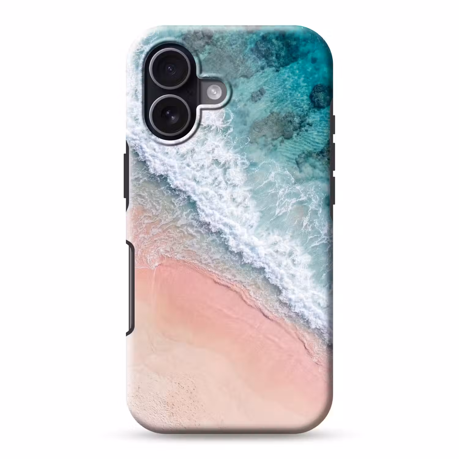 Strand - Oceaan - Golven - Roze Zand - Natuur Toughcase MagSafe Apple iPhone 17 klein -3d