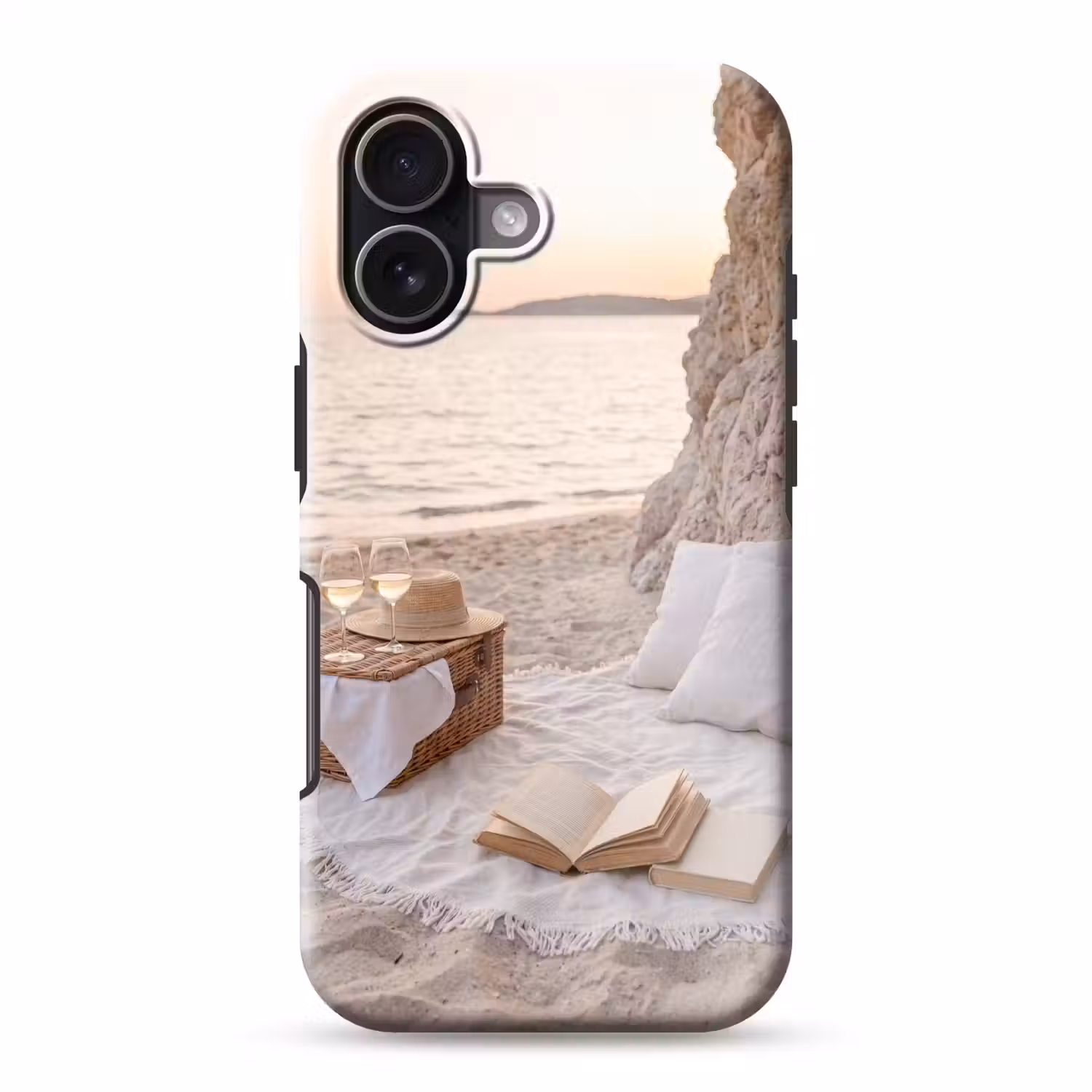 Strand - Picknick - Zonsondergang - Zomer - Natuur Toughcase MagSafe Apple iPhone 17 klein -3d