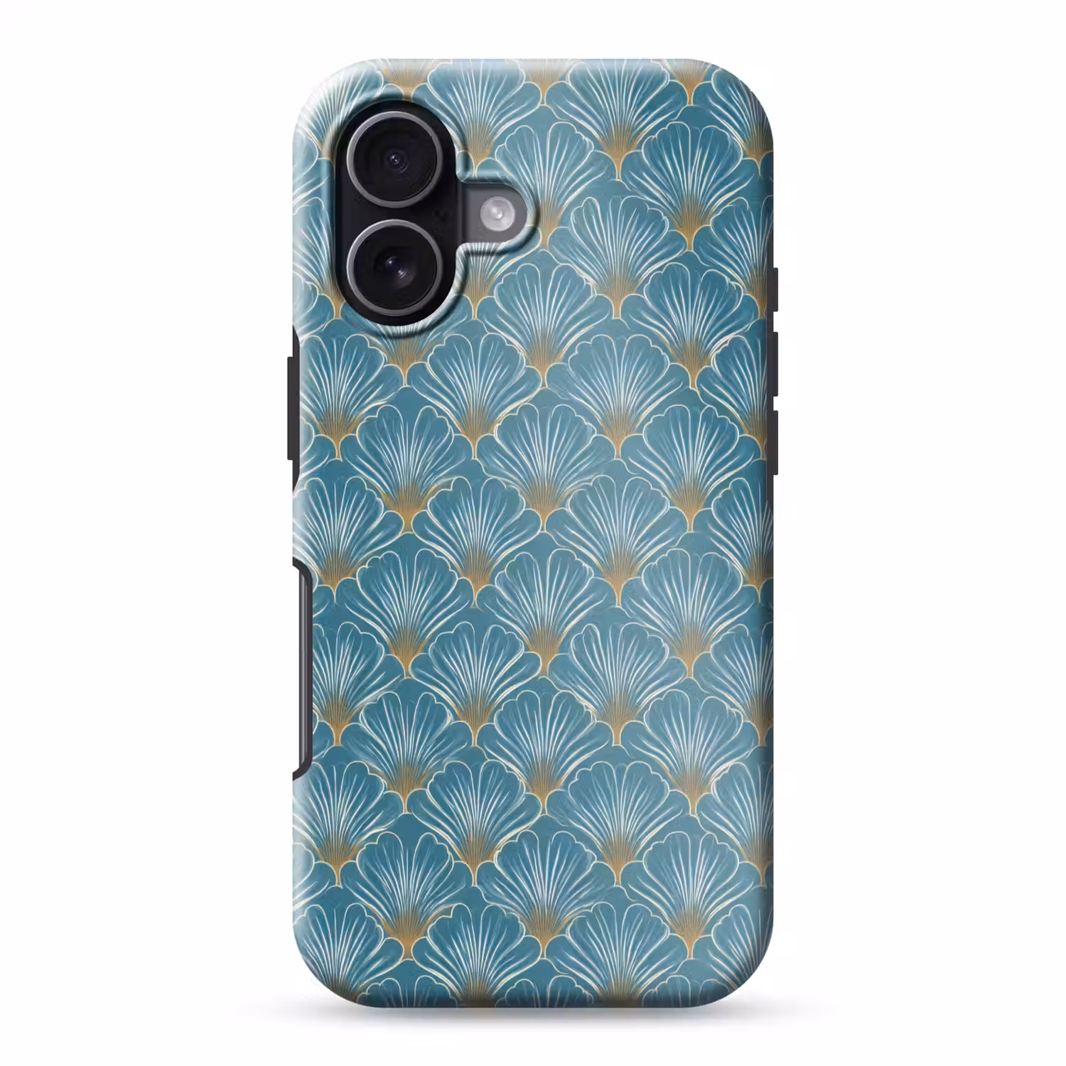 Symmetrisch - Patroon - Blauw Toughcase MagSafe Apple iPhone 17 klein 1017 -3d