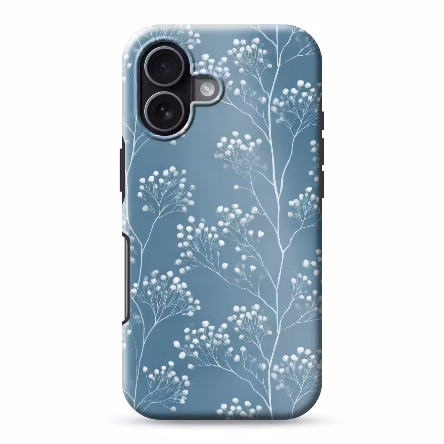 Takken - Bessen - Patroon - Lichtblauw Toughcase MagSafe Apple iPhone 17 klein 1017 -3d