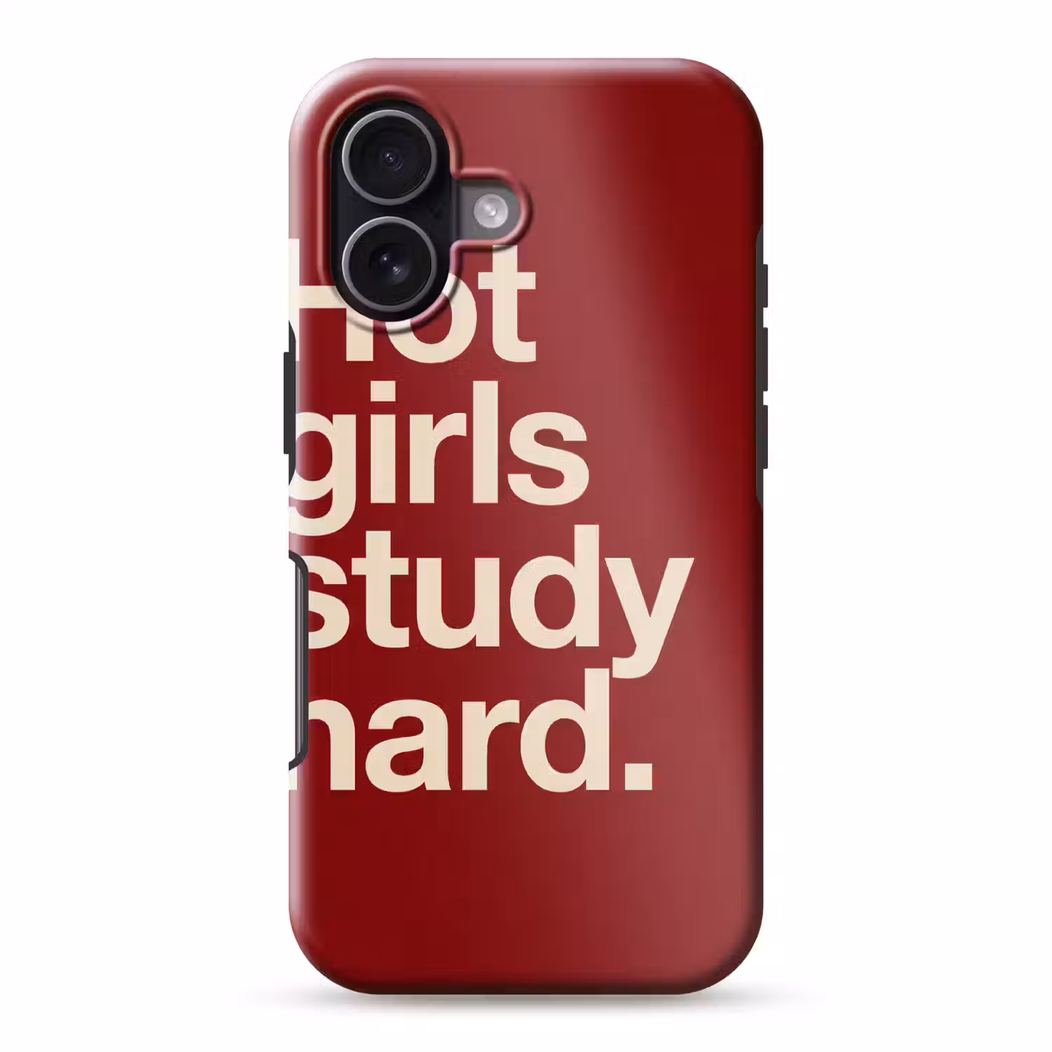 Tekst - Studie - Motivatie - Modern - Rood Toughcase MagSafe Apple iPhone 17 klein -3d