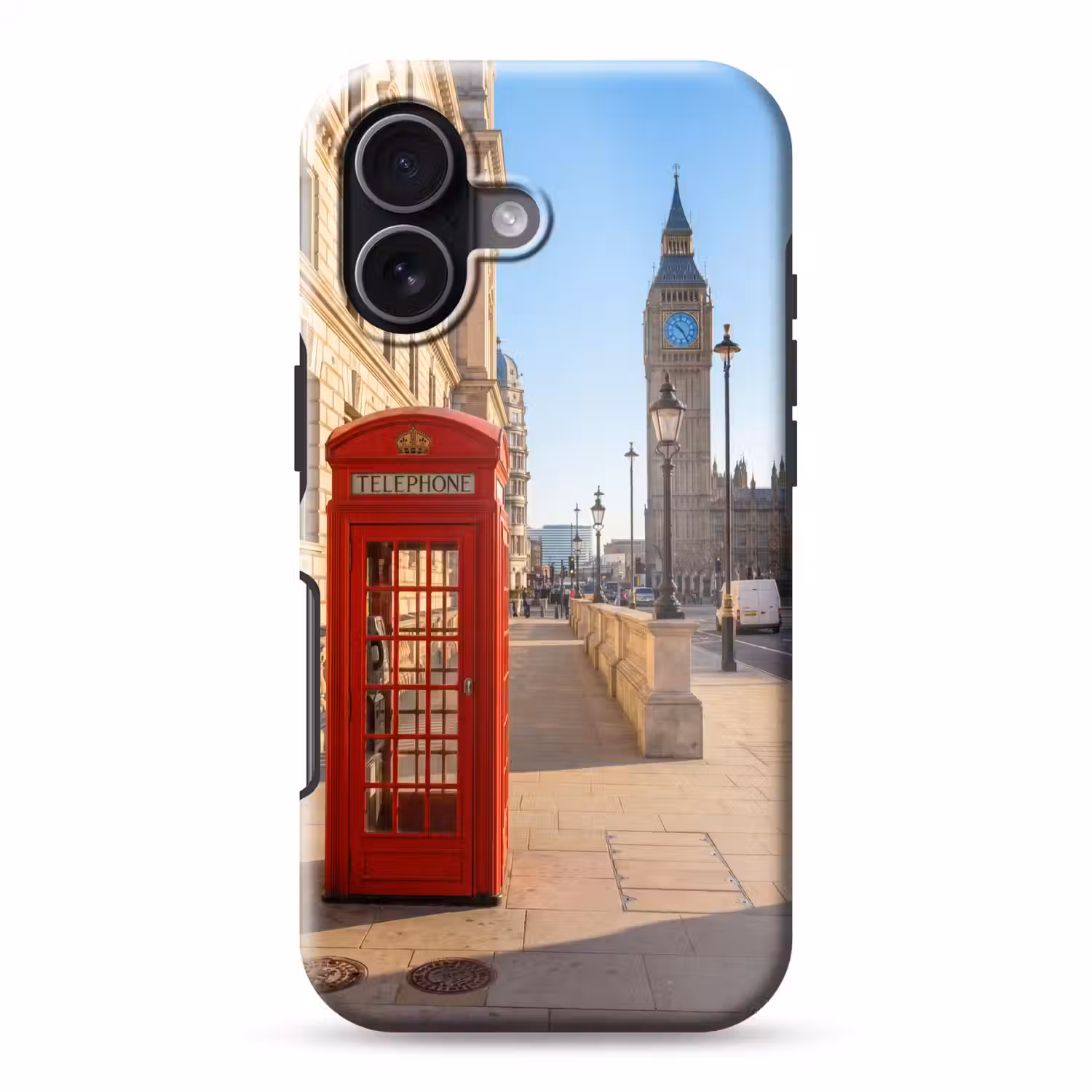 Telefooncel - Rood - Londen - Stad - Architectuur Toughcase MagSafe Apple iPhone 17 klein -3d